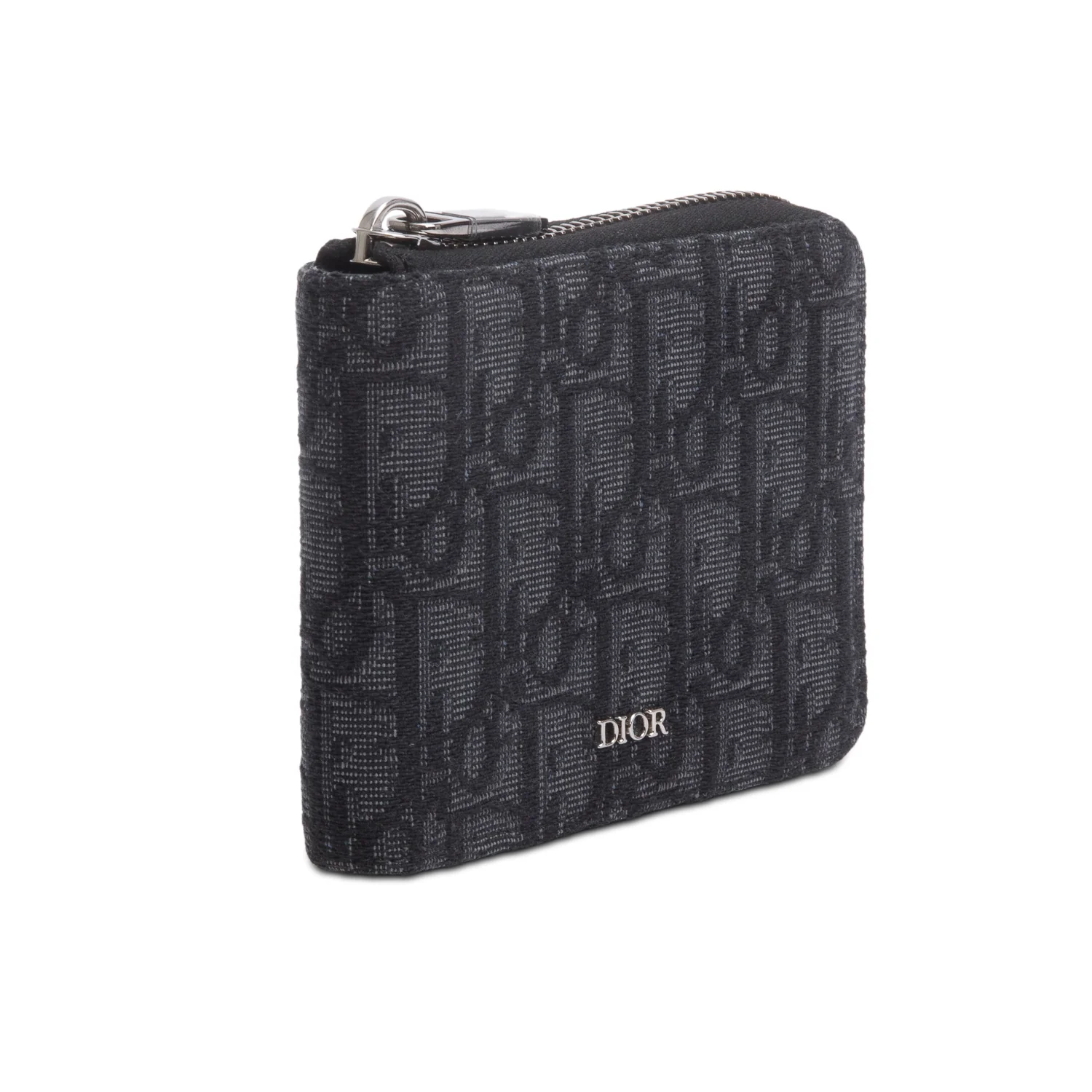Christian Dior 2022 Black Oblique Zipped Coin Purse Wallet w/ Box - Image 3