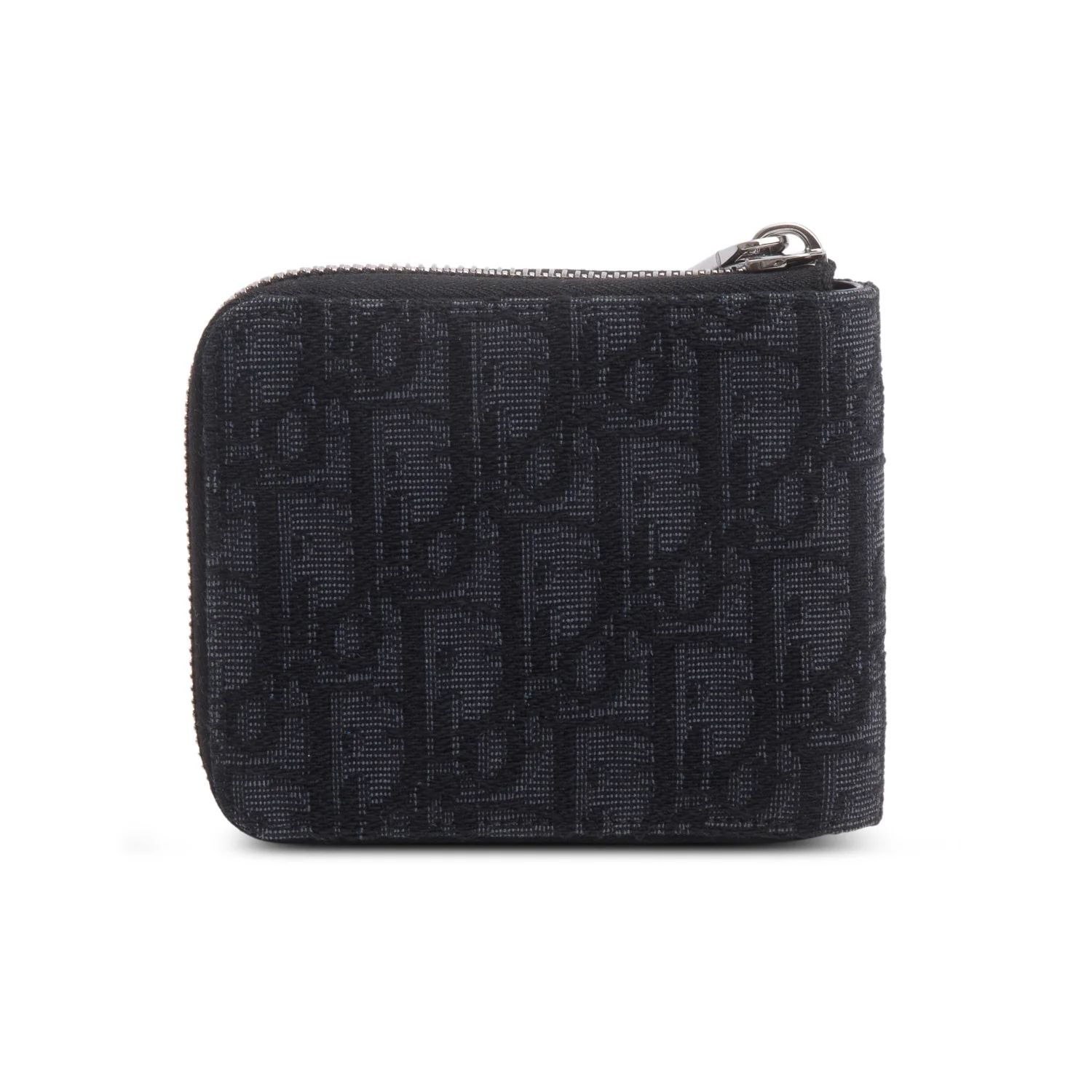 Christian Dior 2022 Black Oblique Zipped Coin Purse Wallet w/ Box - Image 4