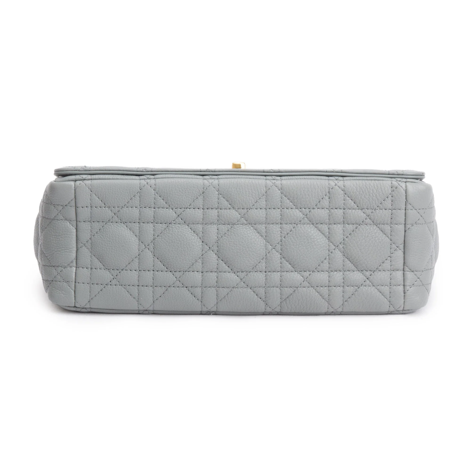 Christian Dior 2022 Grey Supple Cannage Calfskin Leather Medium Dior Caro Bag w/ Authenticity Card - Image 7
