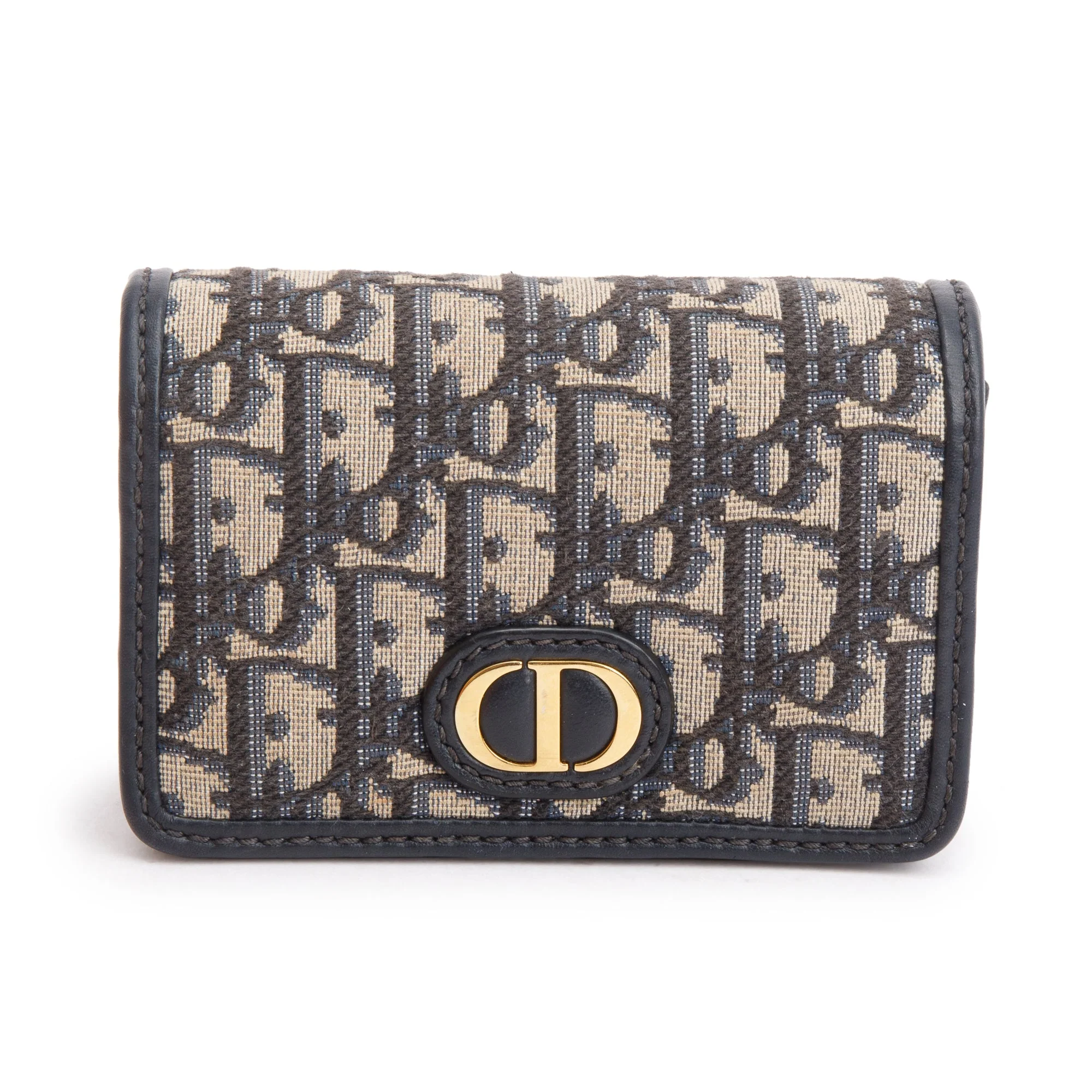 Christian Dior 2022 Navy Oblique Nano 30 Montaigne 2-In-1 Pouch Bag w/ Box & Authenticity Card - Image 4