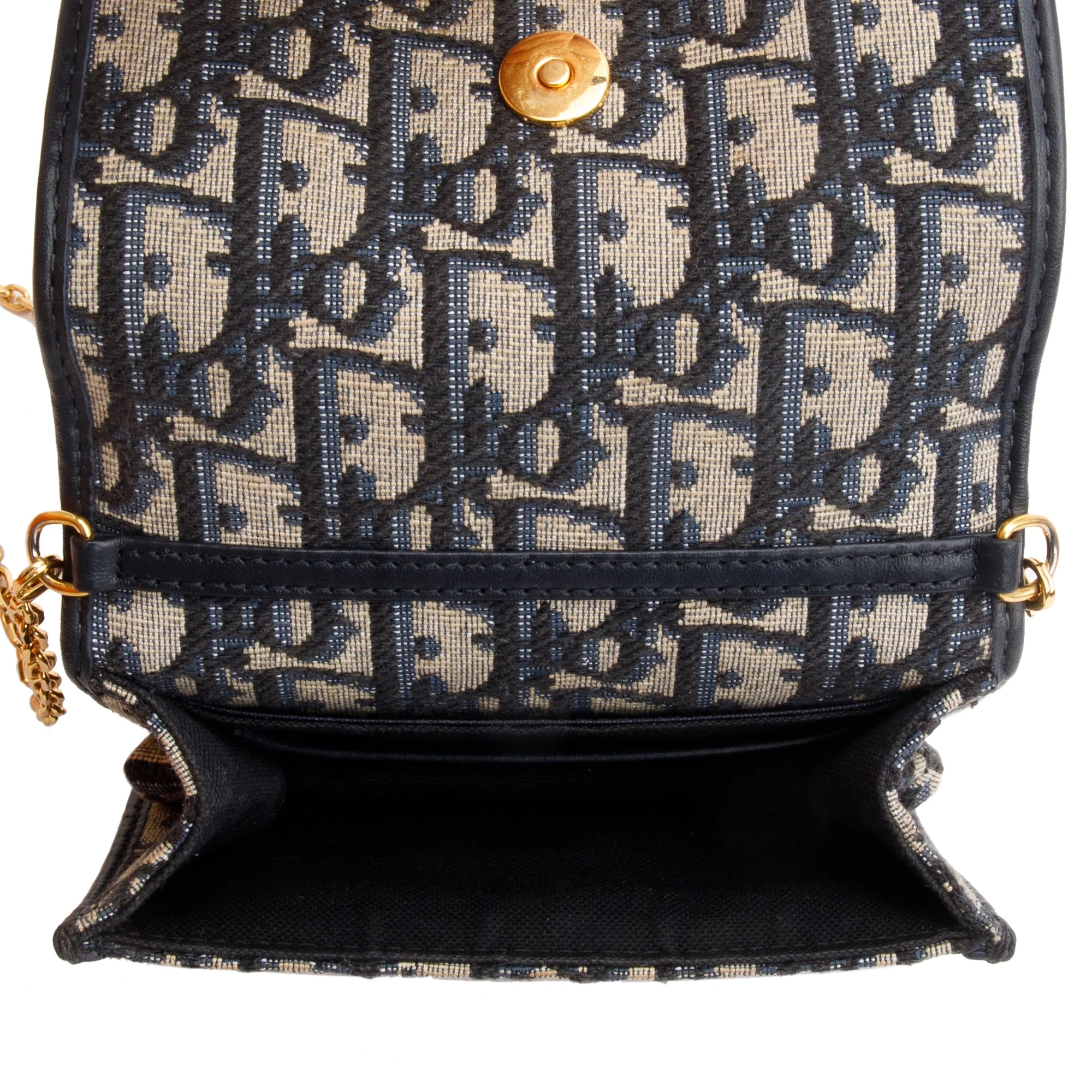 Christian Dior 2022 Navy Oblique Nano 30 Montaigne 2-In-1 Pouch Bag w/ Box & Authenticity Card - Image 9