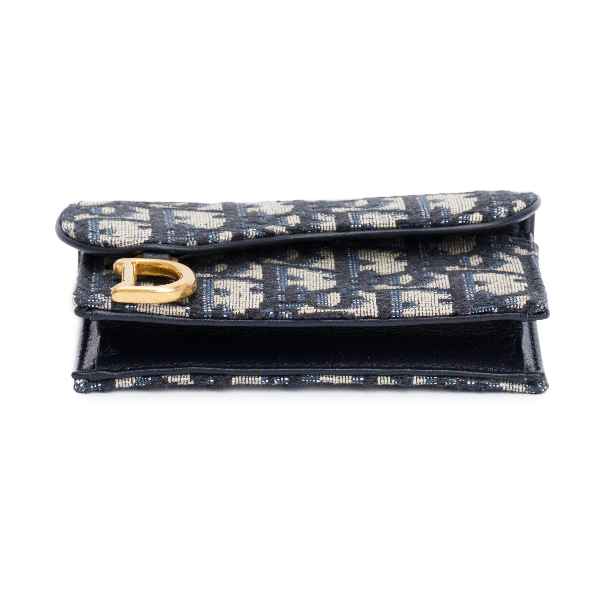 Christian Dior 2022 Oblique Saddle Bloom Flap Card Holder - Image 5