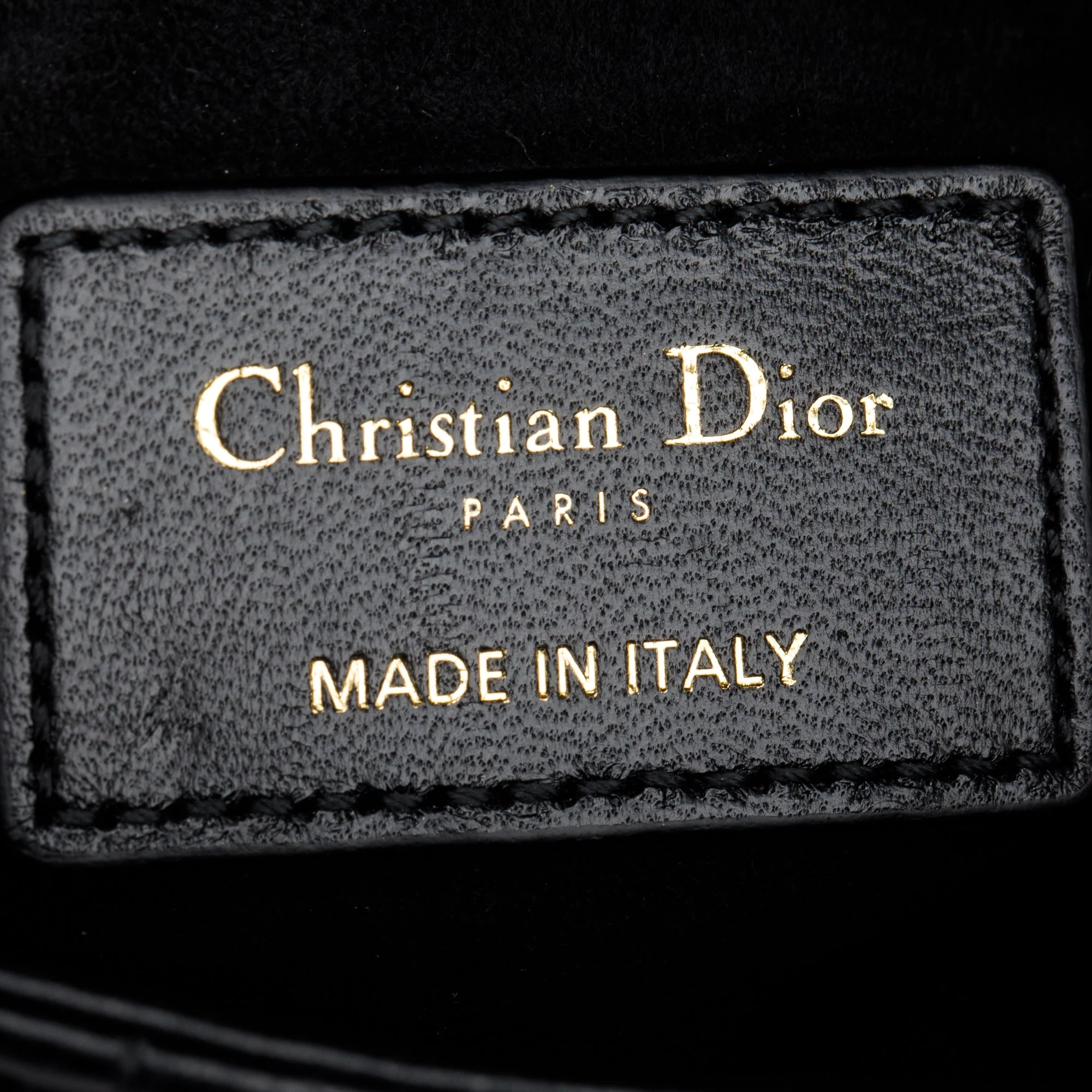 Christian Dior 2023 Black Cannage Lambskin Leather Small Lady Dior Bag w/ Strap, Box & Authenticity Card - Image 10