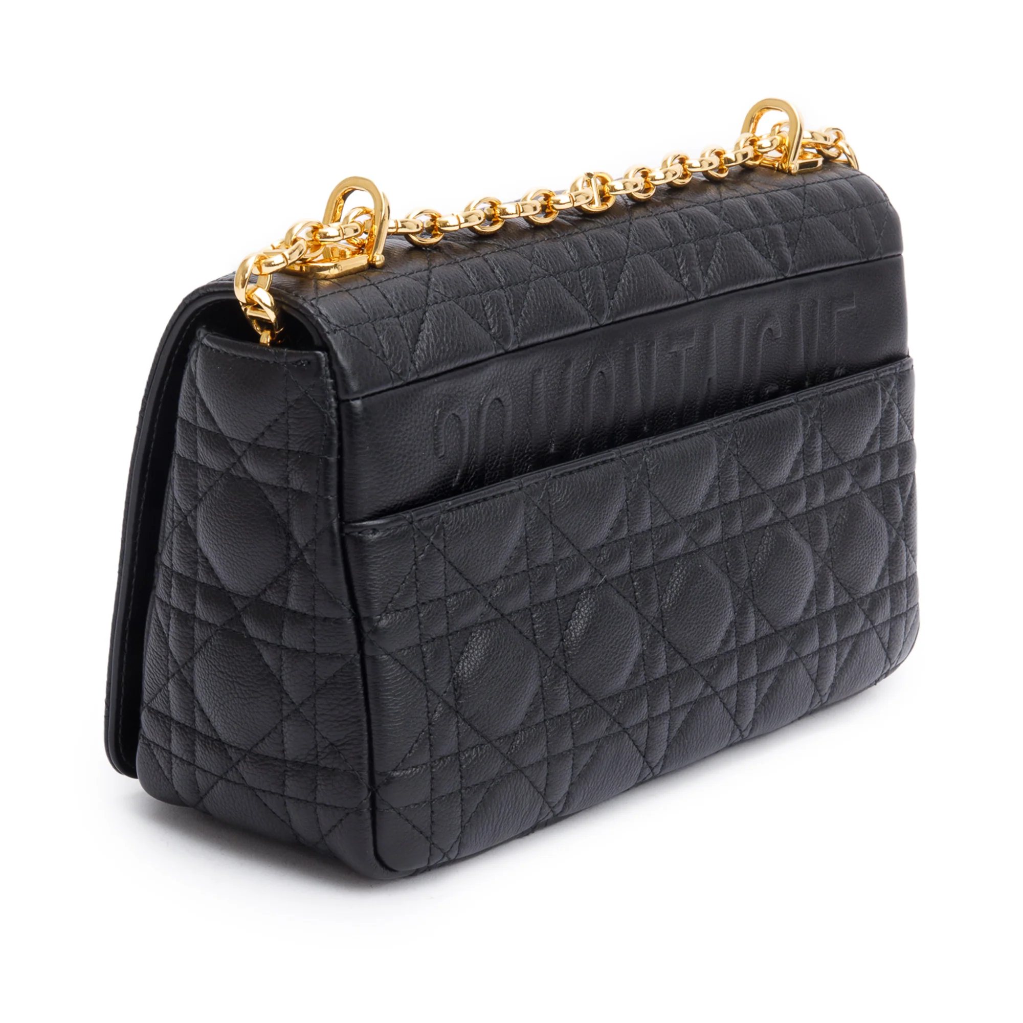 Christian Dior 2024 Black Supple Cannage Calfskin Leather Medium Dior Caro Bag w/ Box & Authenticity Card - Image 7