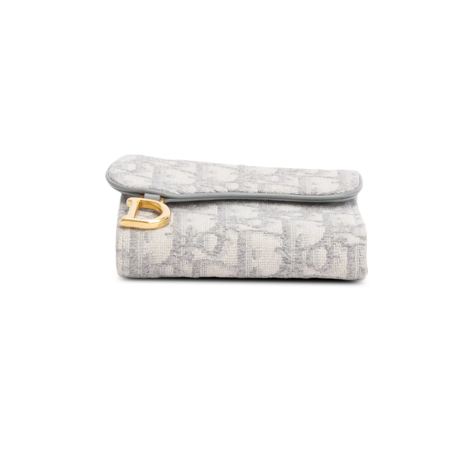 Christian Dior 2024 Grey Oblique Saddle Bloom Card Holder - Image 5