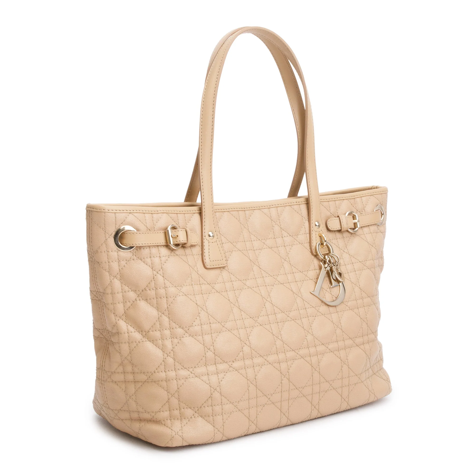 Christian Dior Beige Cannage Panarea Shopping Tote - Image 3