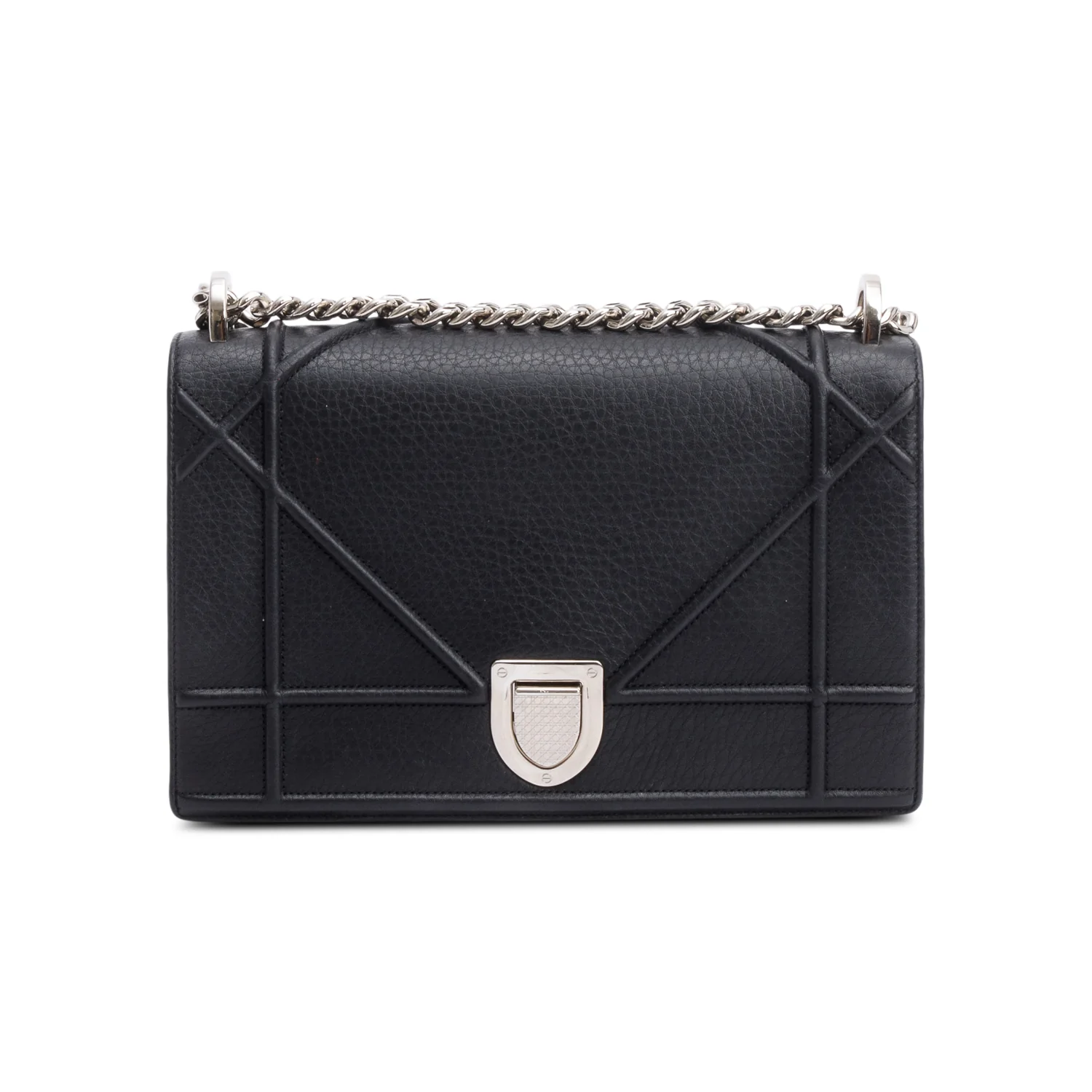 Christian Dior Black Calfskin Leather Medium Diorama Flap Bag w/ Box & Authenticity Card - Image 4