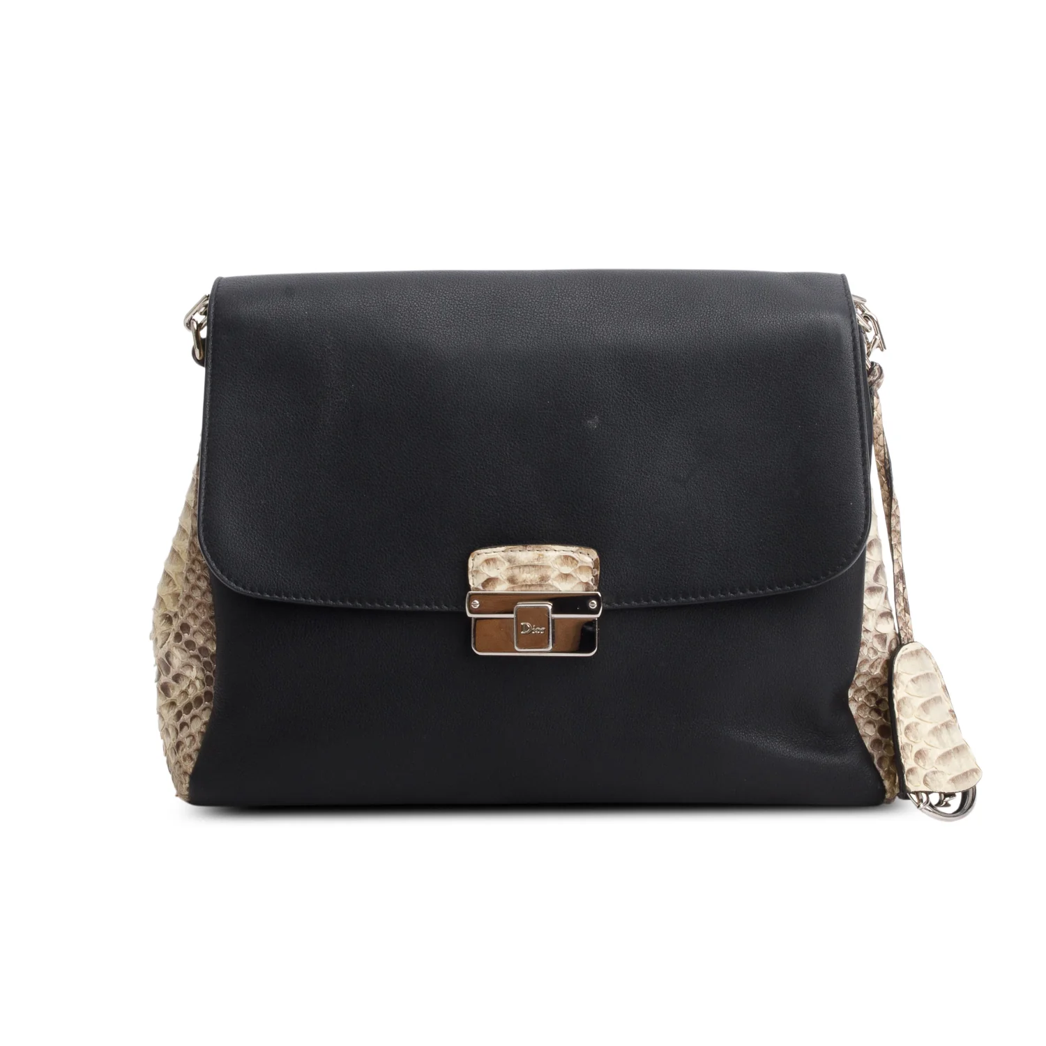 Christian Dior Black Calfskin & Python Large Diorling - Image 3