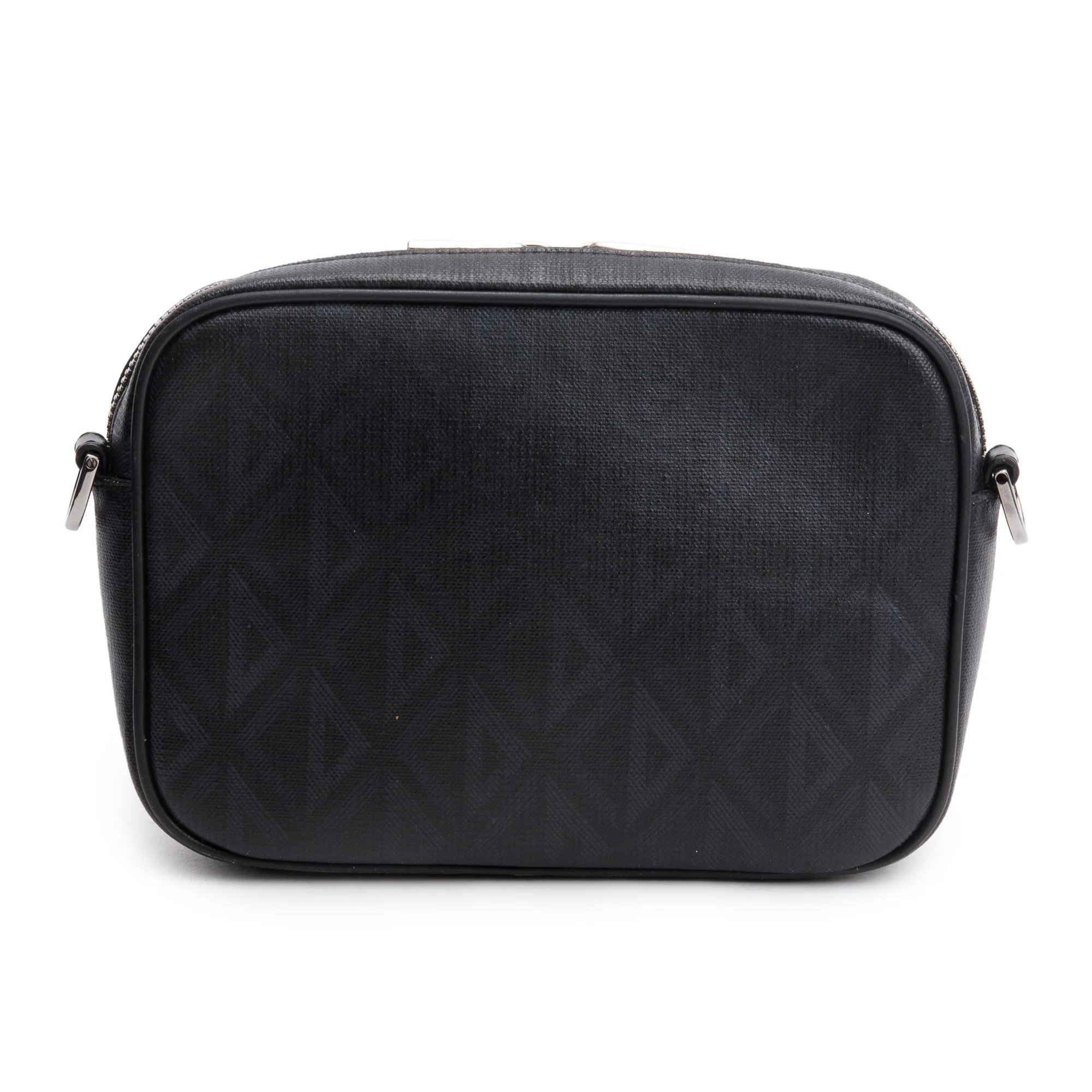 Christian Dior Black Leather CD Diamond Coated Canvas Hit The Road Bag - Image 3