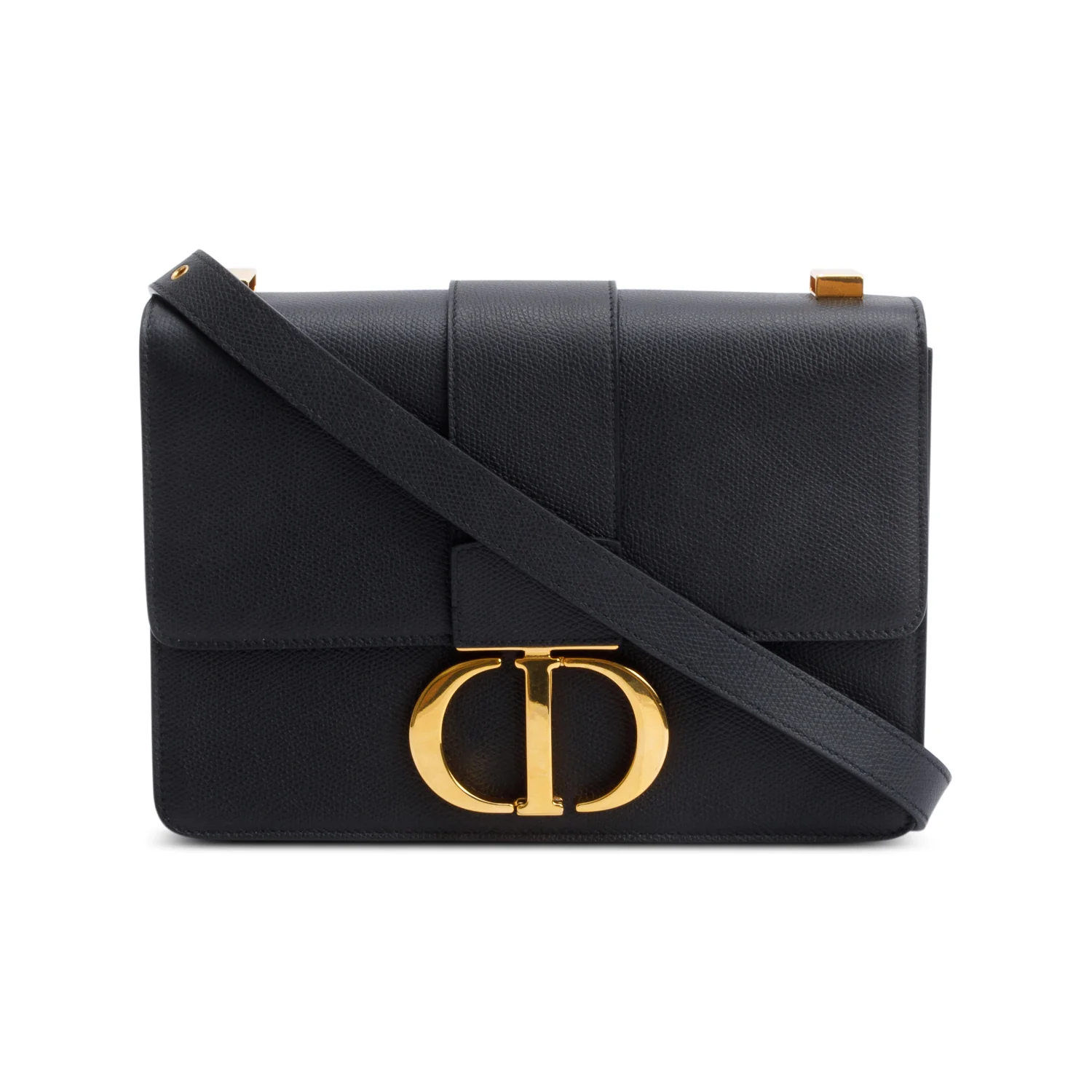 Christian Dior Black Leather Medium 30 Montaigne Bag w/ Box