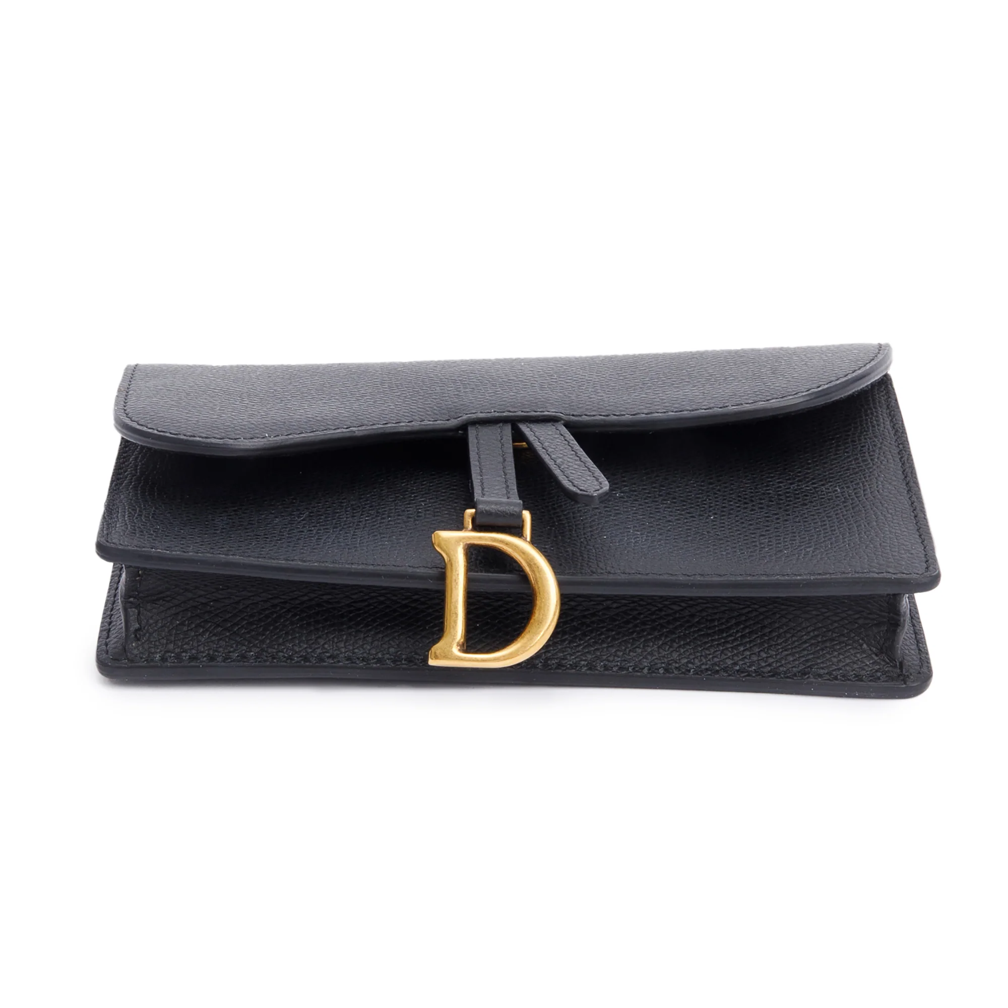 Christian Dior Black Leather Saddle Belt Pouch w/ Box & Authenticity Card - Image 7