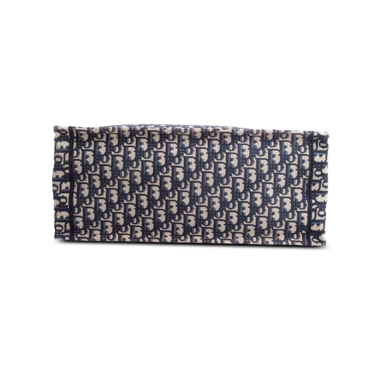 Christian Dior Ecru and Blue Dior Oblique Embroidery Large Book Tote - Image 5
