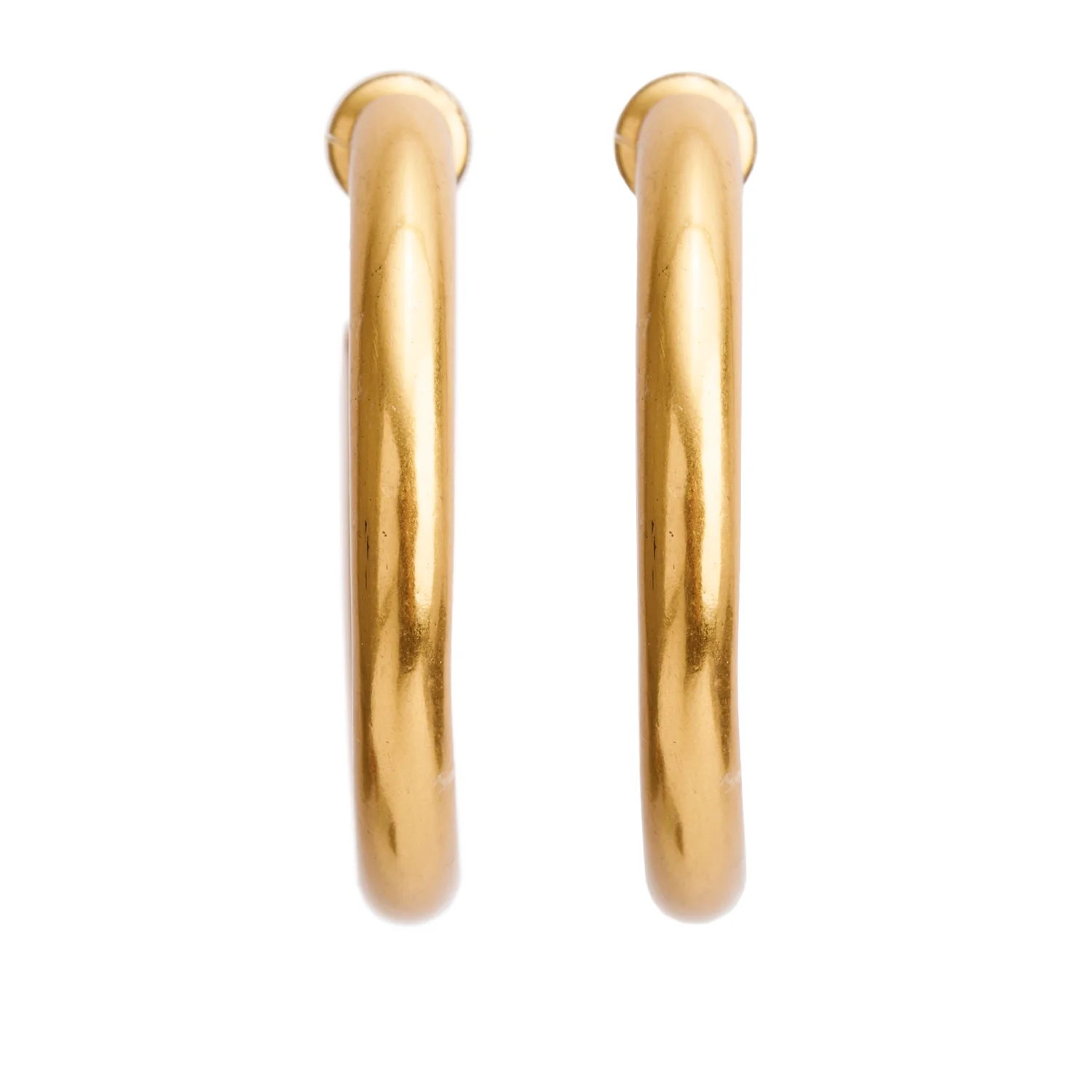 Christian Dior Gold Plated 30 Montaigne Hoop Earrings - Image 2