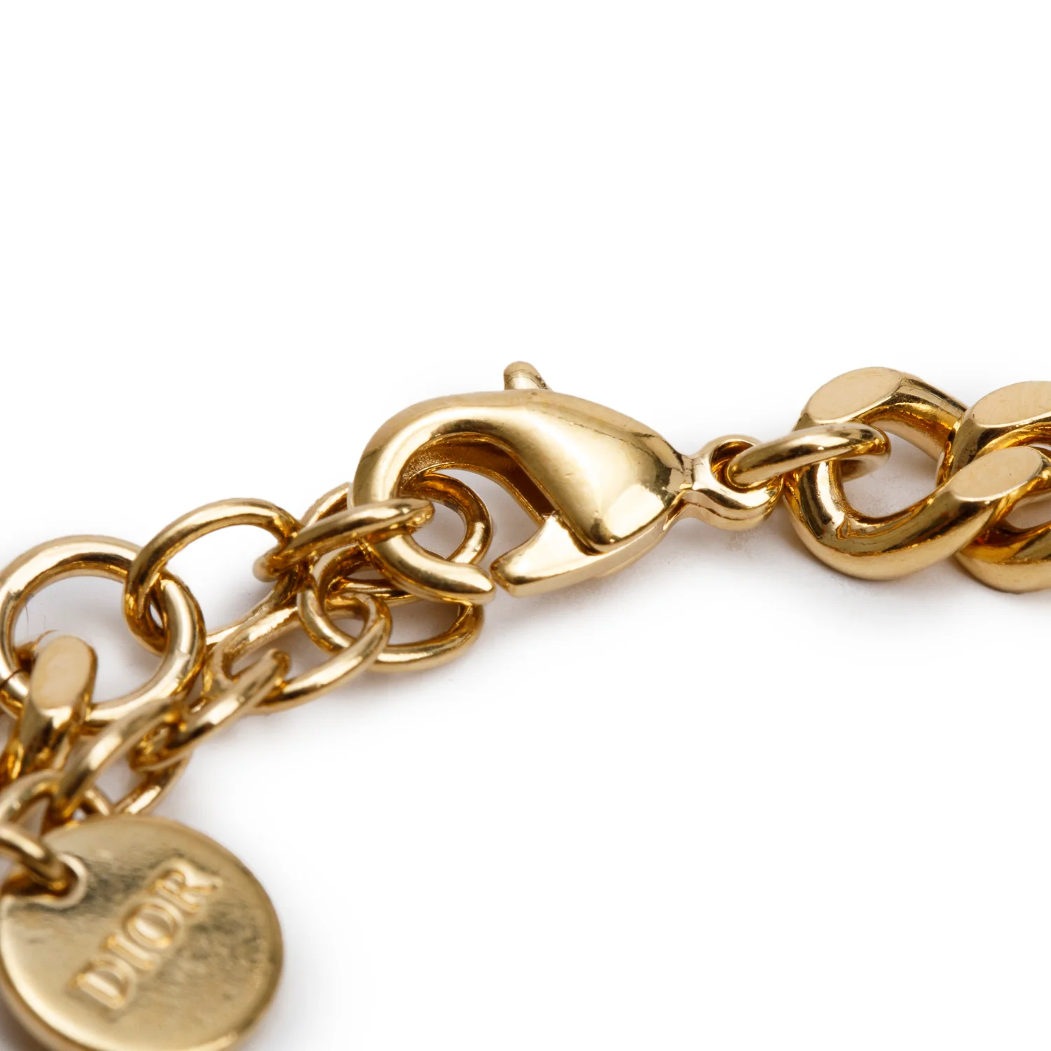 Christian Dior Gold-Plated Crystal Dio(r)evolution Chain Bracelet - Image 3