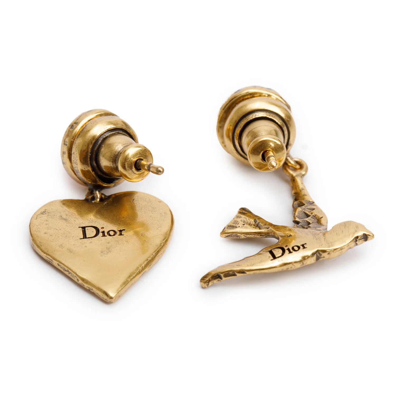 Christian Dior Gold-Plated Resin Le Printemps de Dior Drop Earrings w/ Box - Image 3