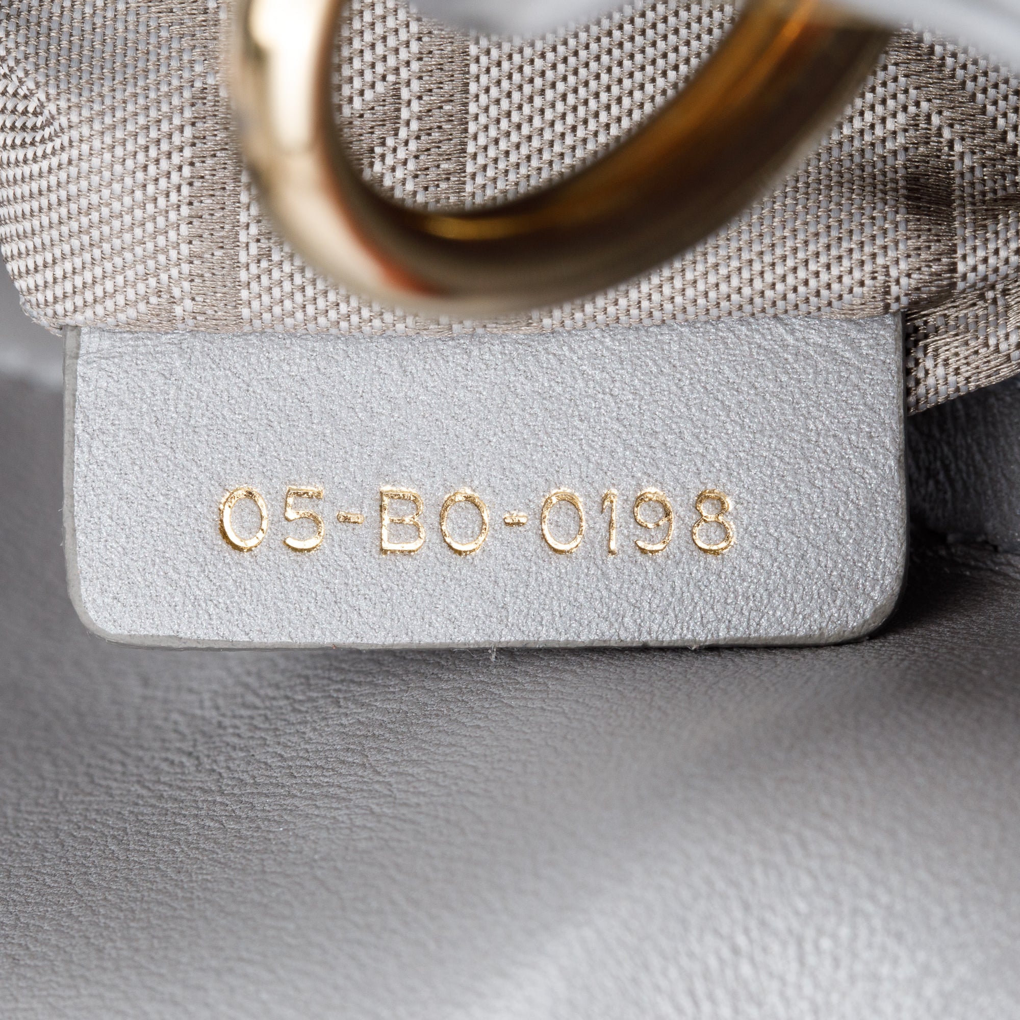 Christian Dior Grey Cannage Leather Mini Lady Dior Bag w/ Strap - Image 10
