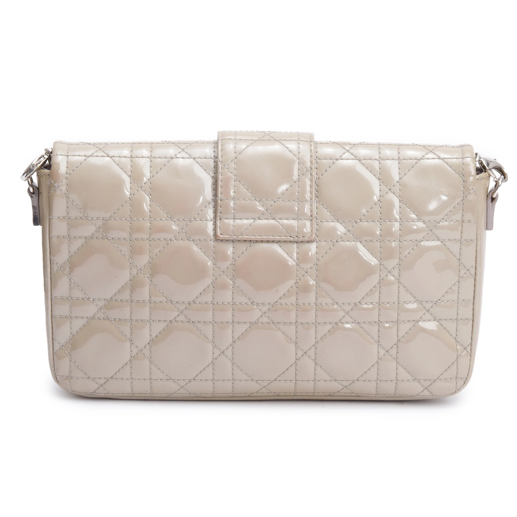 Christian Dior Grey Patent Cannage Miss Dior Promenade Pouch - Image 5