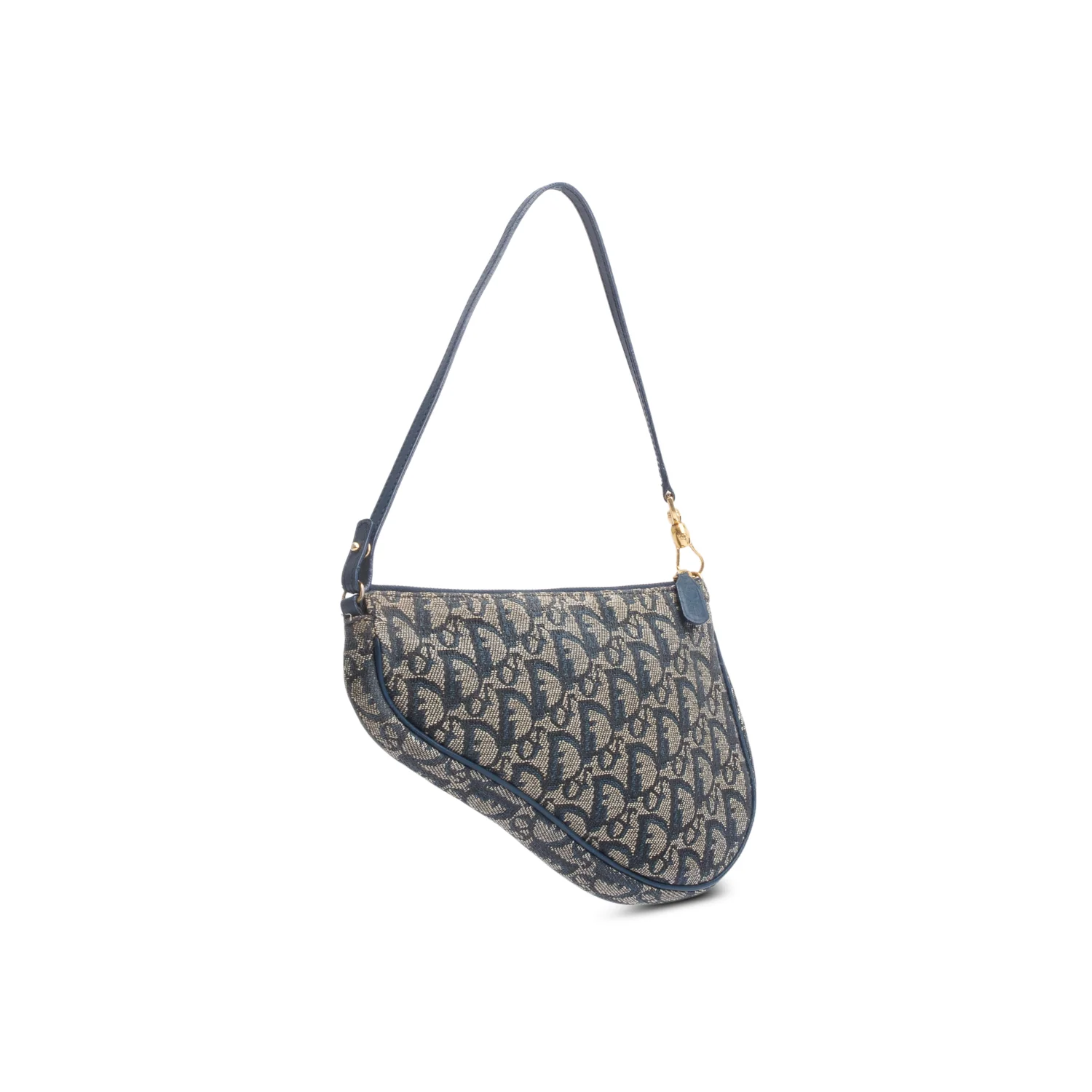 Christian Dior Navy Diorissimo Saddle Pochette - Image 5
