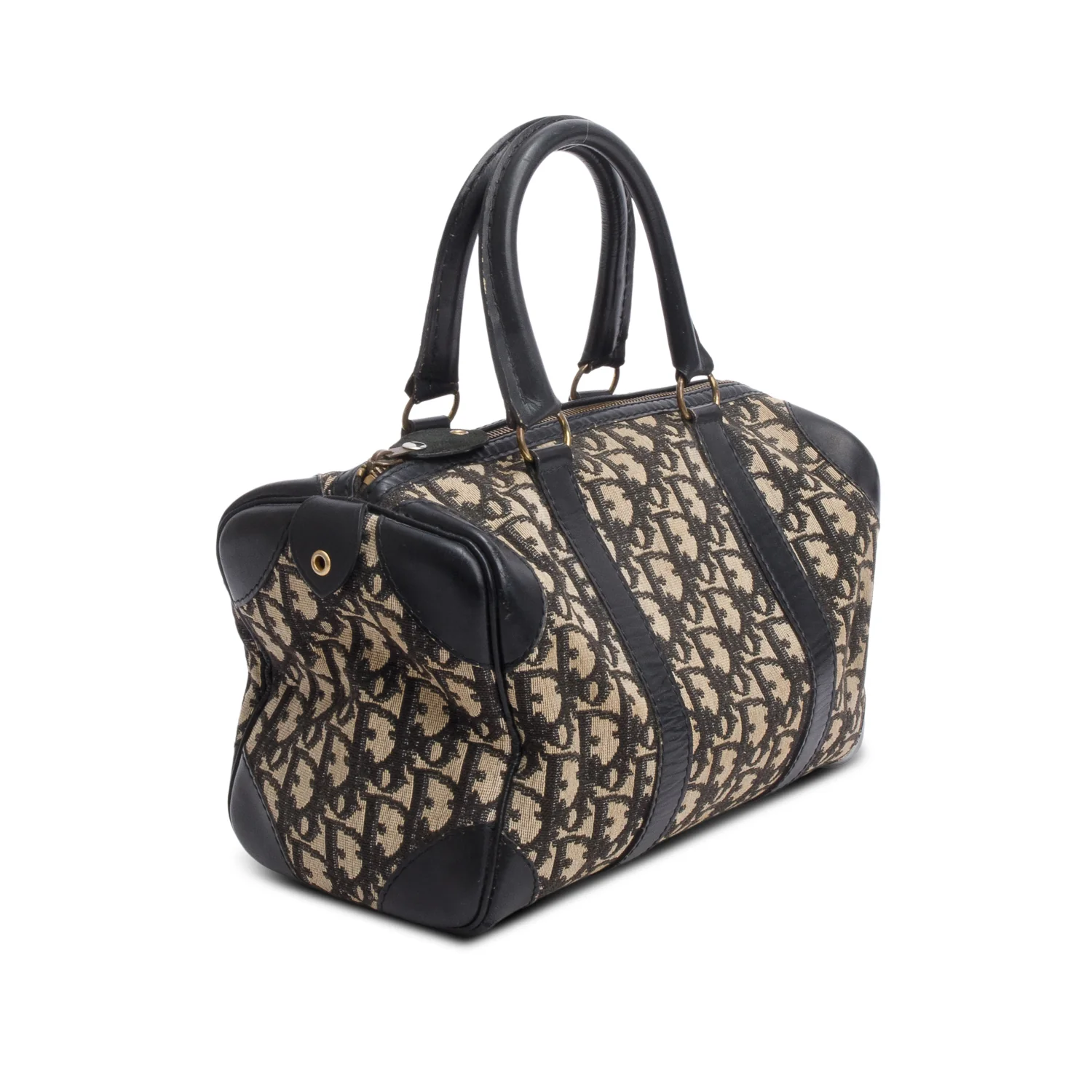 Christian Dior Navy Diorissimo Small Boston Bag - Image 2