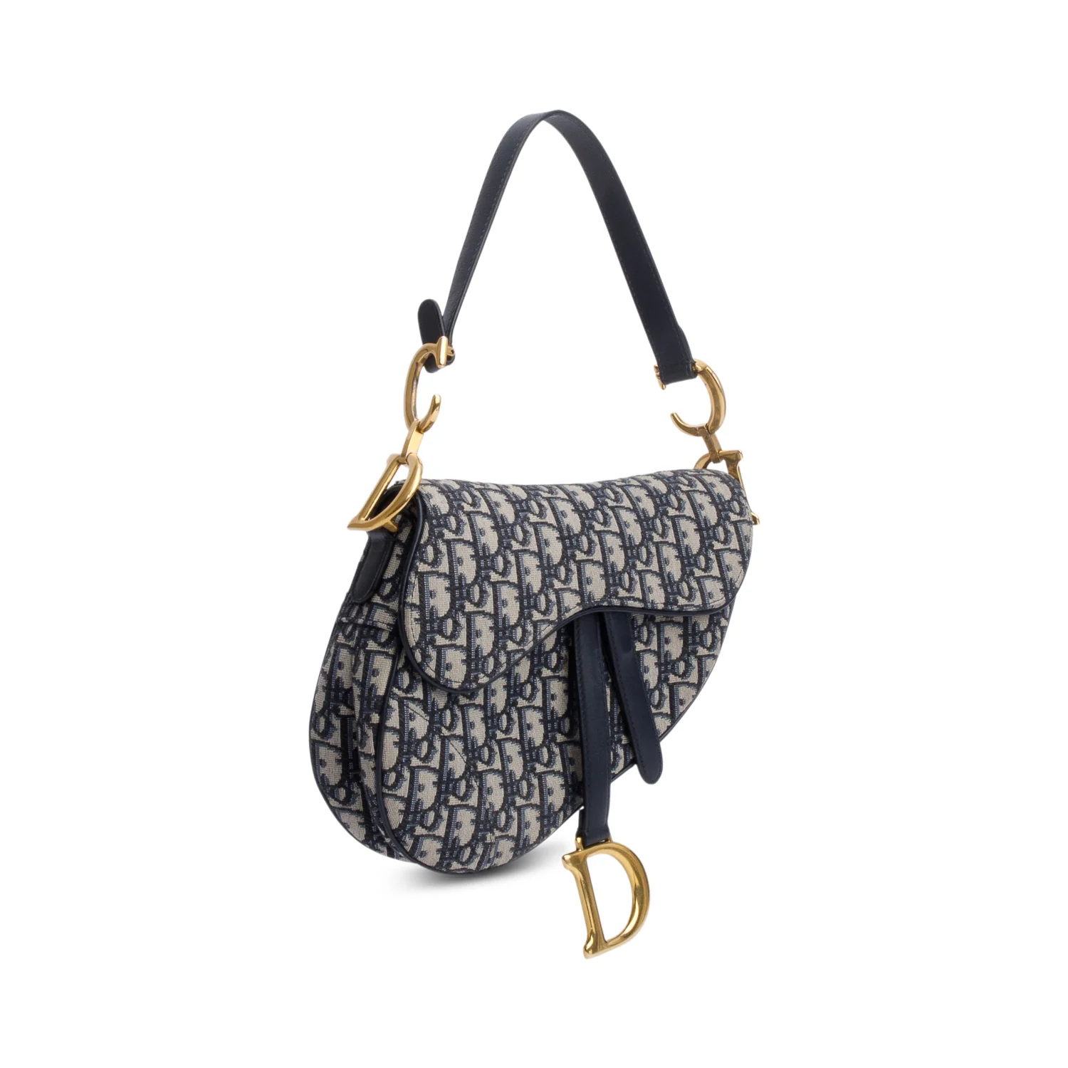 Christian Dior Oblique Medium Saddle Bag w/ Box - Image 3