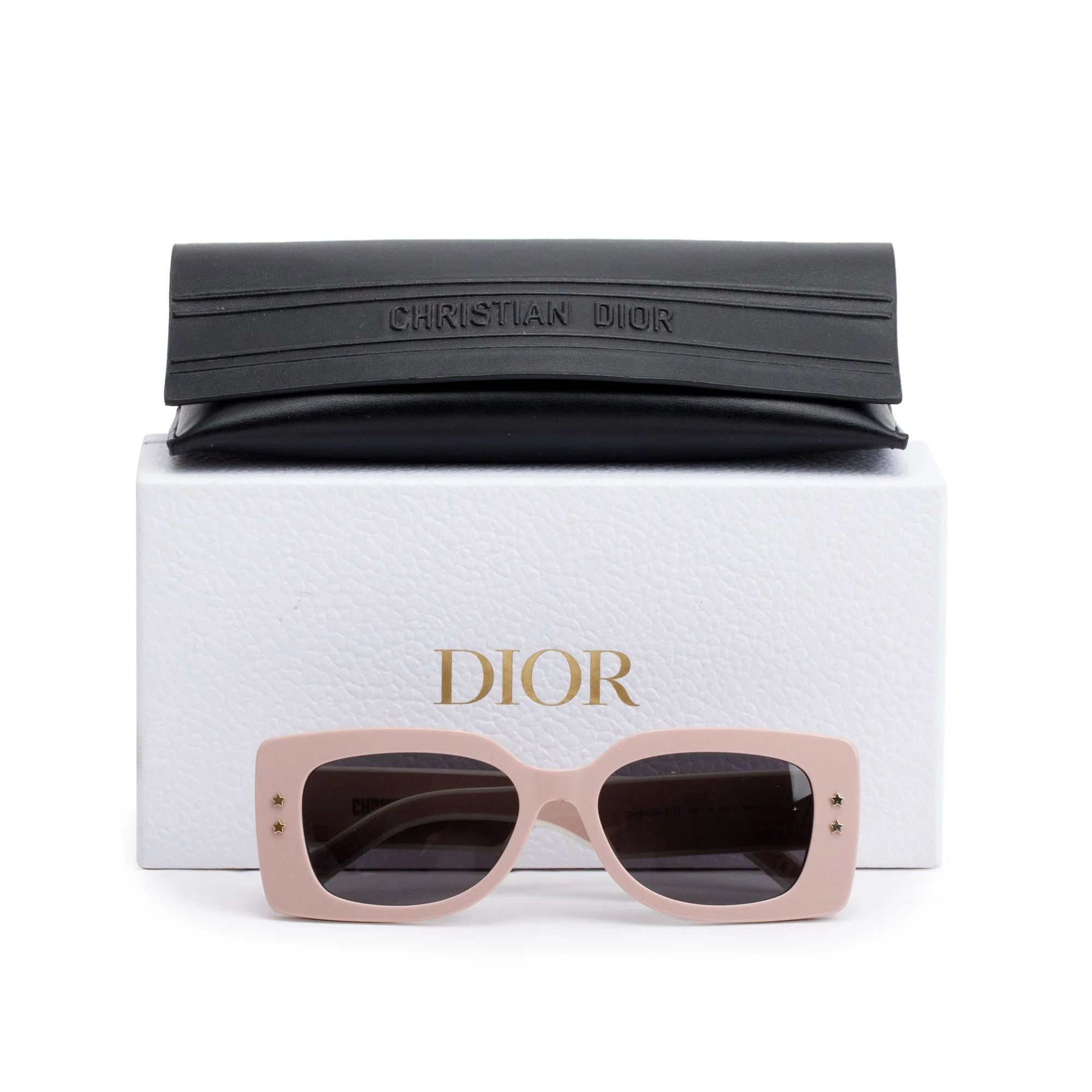 Christian Dior Pink  Acetate DiorPacific S1U Rectangular Sunglasses w/ Box & Case - Image 2