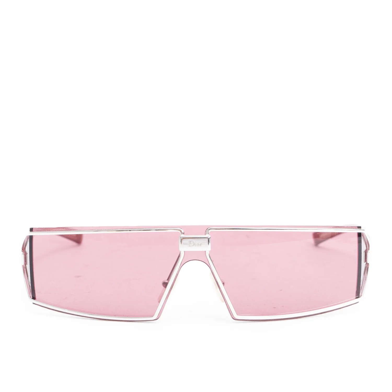 Christian Dior Pink Acetate Troika/SML Shield Sunglasses w/ Case