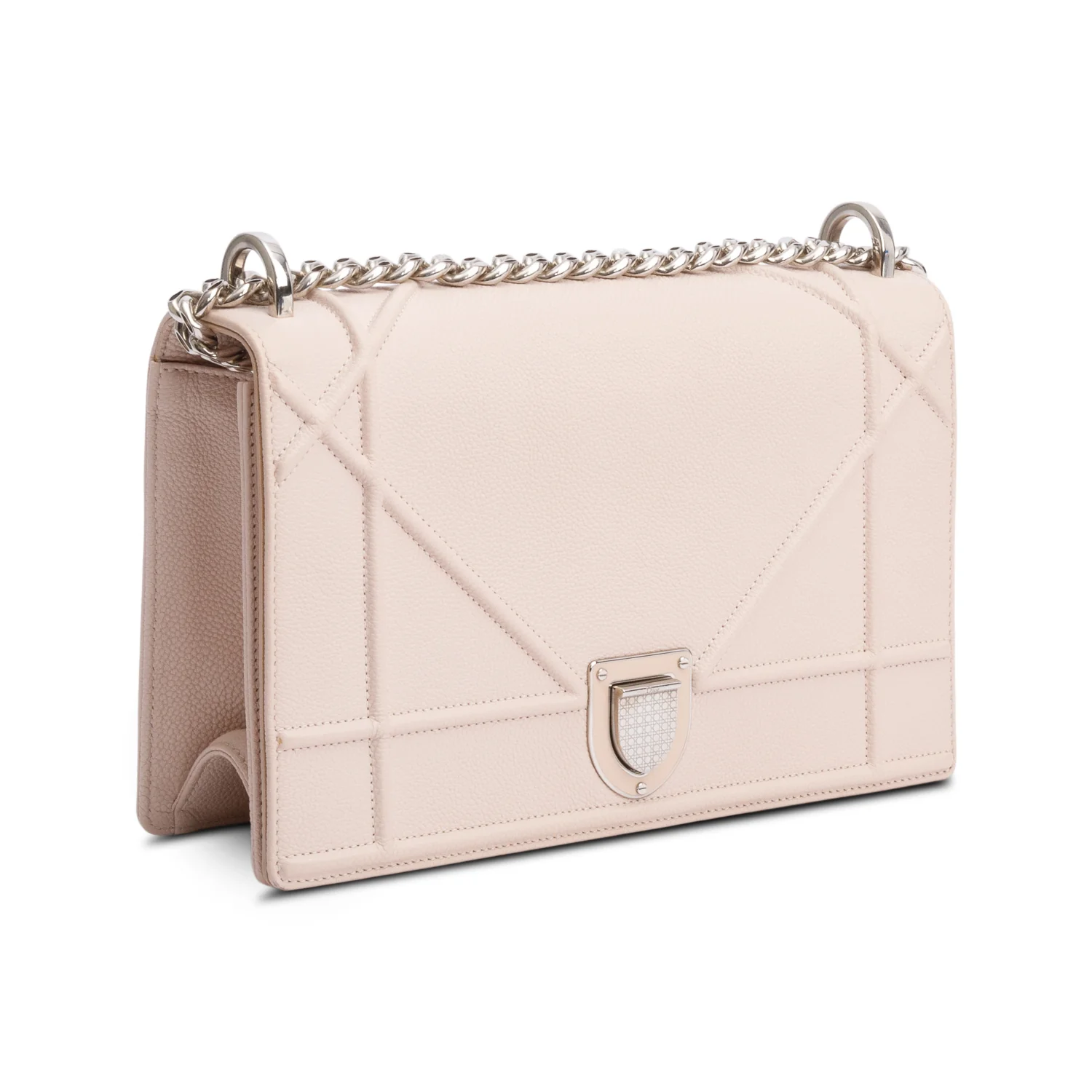 Christian Dior Pink Calfskin Leather Medium Diorama Flap Bag - Image 4