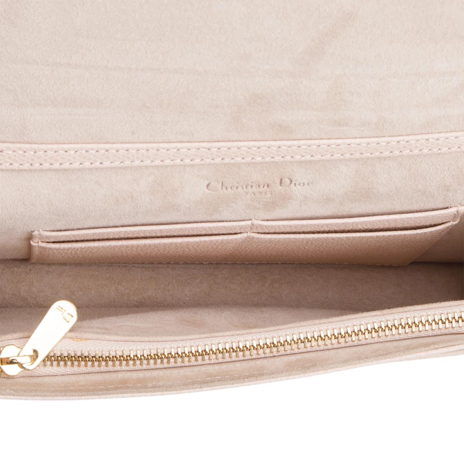 Christian Dior Pink Grained Calfskin Diorama Wallet on Chain - Image 8