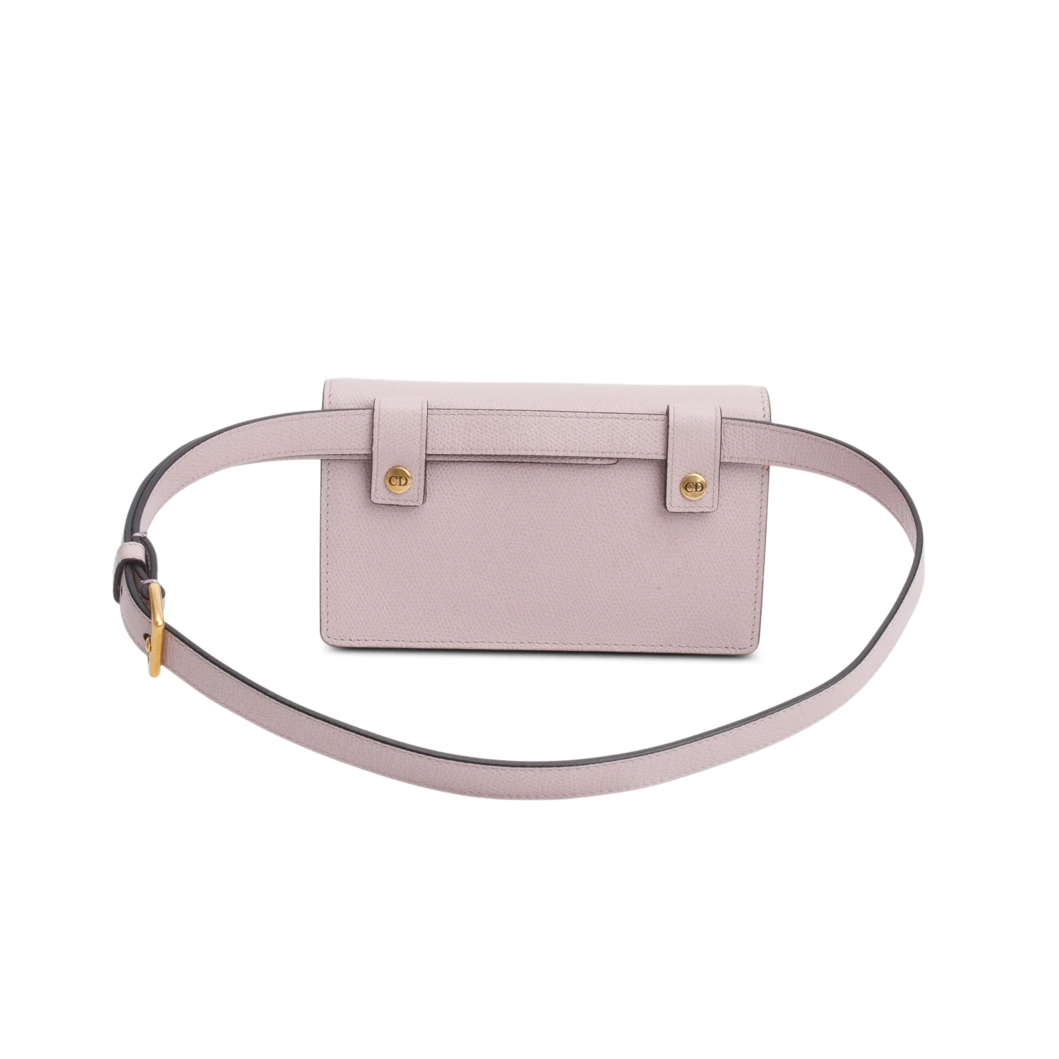 Christian Dior Pink Grained Calfskin Saddle Belt Bag w/ Box - Image 4