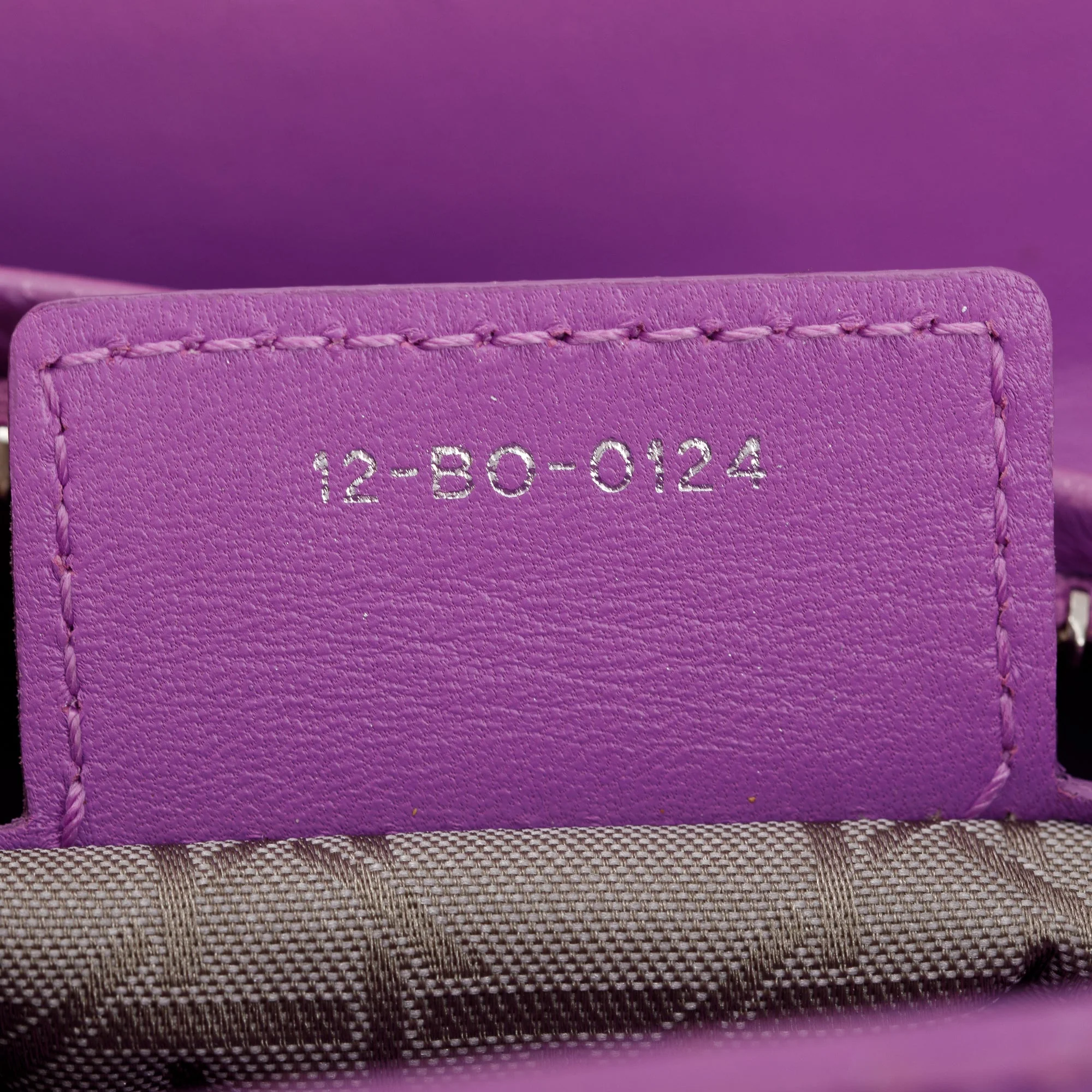 Christian Dior Purple Cannage Lambskin Leather Medium Lady Dior Bag w/ Strap & Box - Image 12