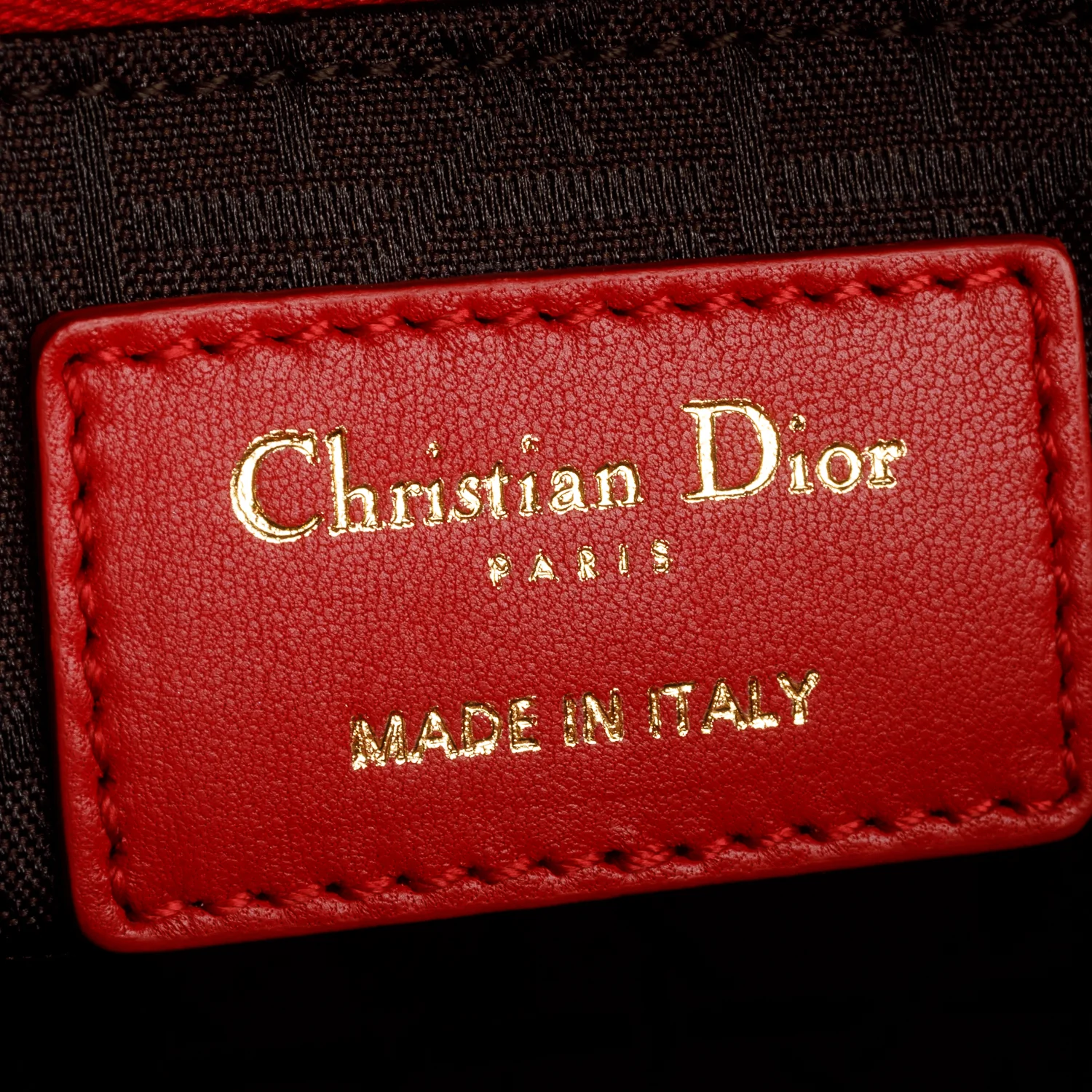 Christian Dior Red Cannage Leather Mini Lady Dior Bag w/ Strap - Image 9