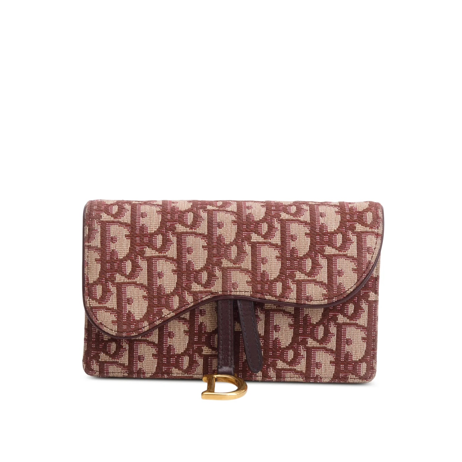 Christian Dior Red Oblique Saddle Belt Pouch w/ Box
