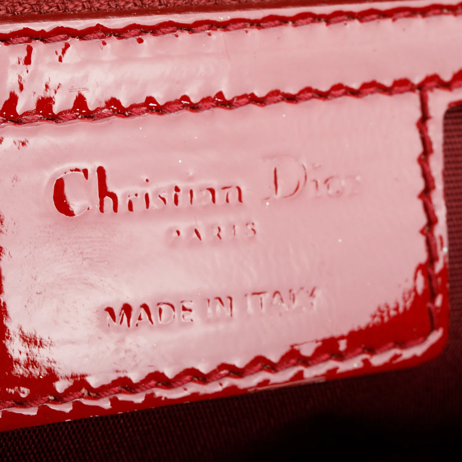 Christian Dior Red Patent Leather Cannage Soft Shopping Tote - Image 8