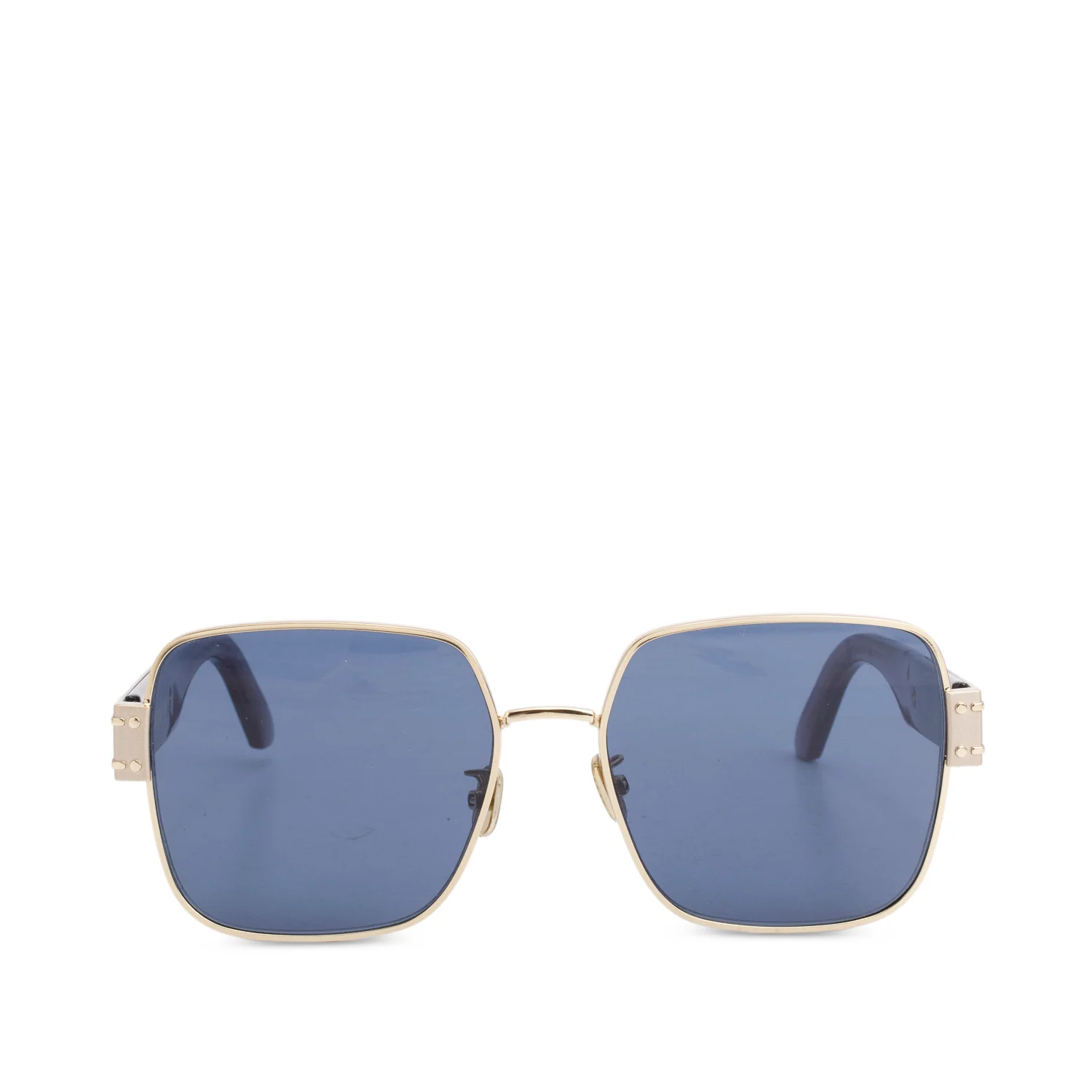 Christian Dior S4U DiorsSignature Black Gold-Tone Metal Square Sunglasses