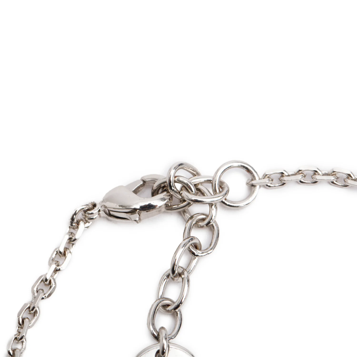Christian Dior Silver-Tone Metal Petit CD Faux Pearl Bracelet - Image 2