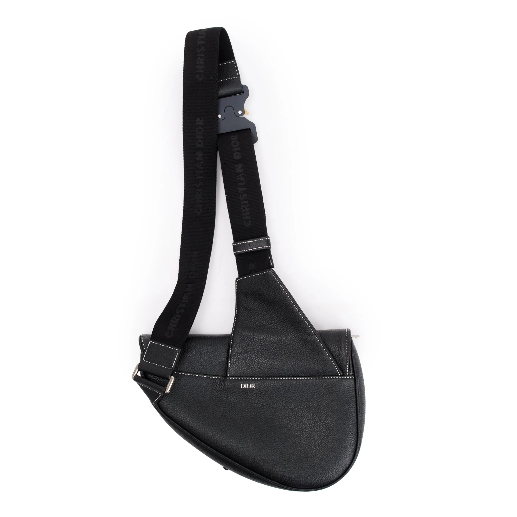 Christian Dior X Kaws Calfskin Leather Bee Saddle Bag w/ Box - Image 5