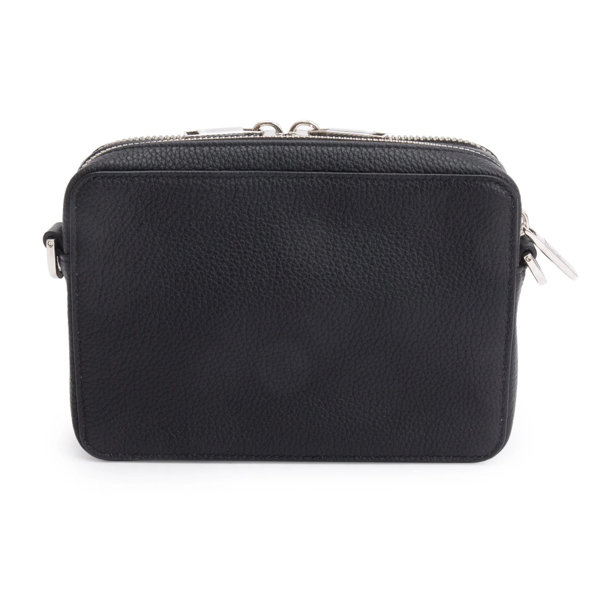 Christian Dior x Shawn Stussy Black Calfskin Leather Double Zip Crossbody Bag - Image 5