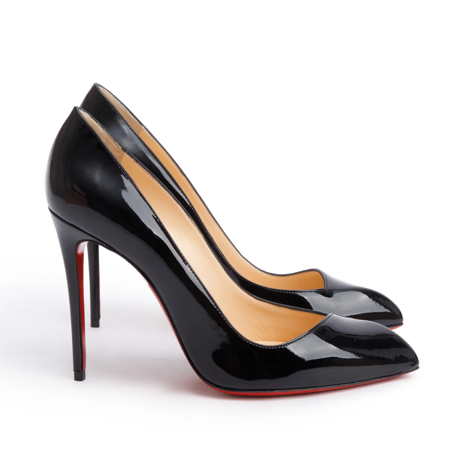Christian Louboutin 2020 Black Patent Corneille 100 Pumps, Size 36.5 w/ Box & Receipt - Image 4