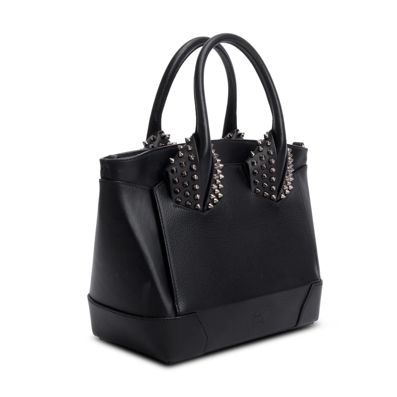 Christian Louboutin Black Grained Calfskin Small Eloise Tote w/ Strap - Image 4