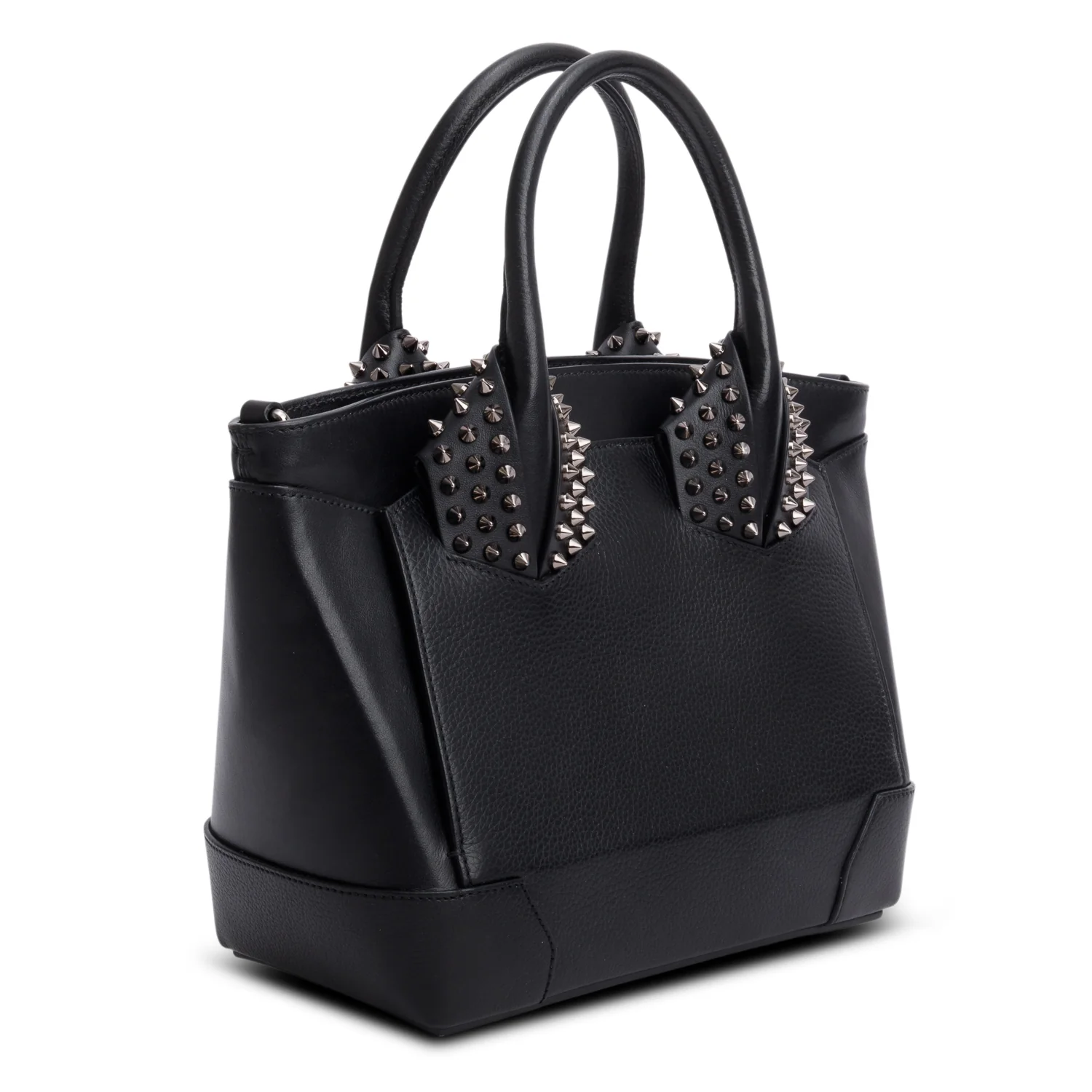 Christian Louboutin Black Grained Calfskin Small Eloise Tote w/ Strap - Image 6