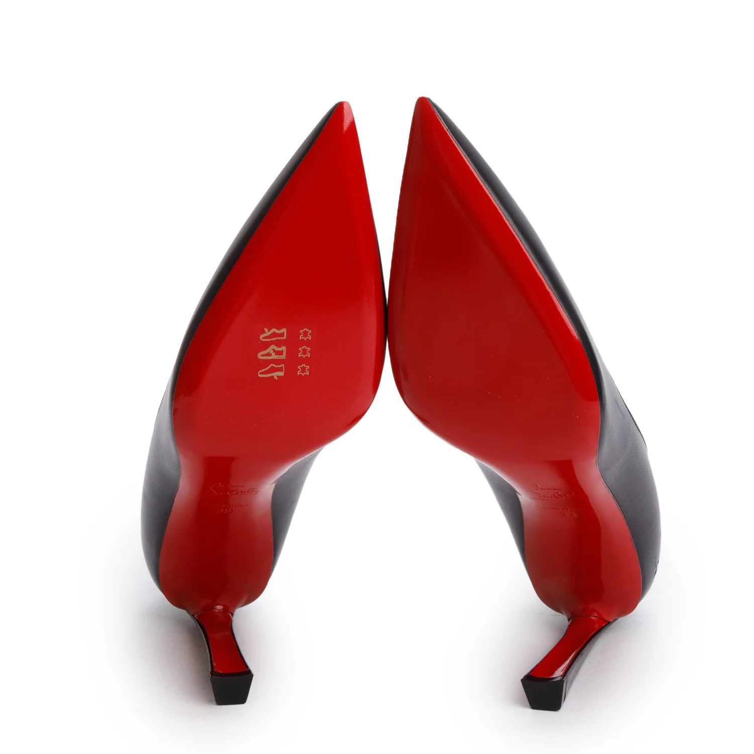 Christian Louboutin Black Leather Condora 85 Pumps, Size 39 w/ Box - Image 6