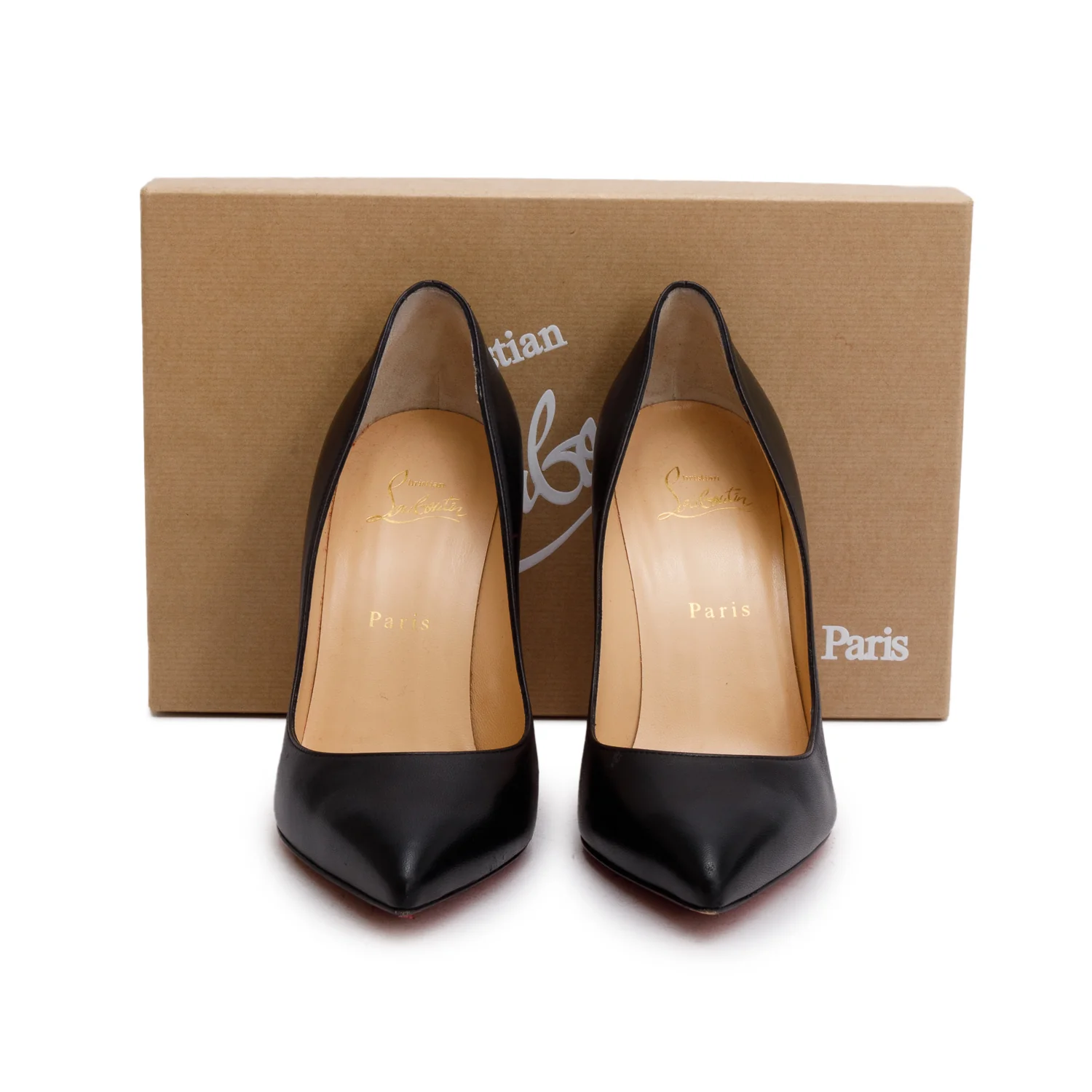 Christian Louboutin Black Nappa Shiny Leather Pigalle 100 Pumps, Size 38.5 w/ Box - Image 2