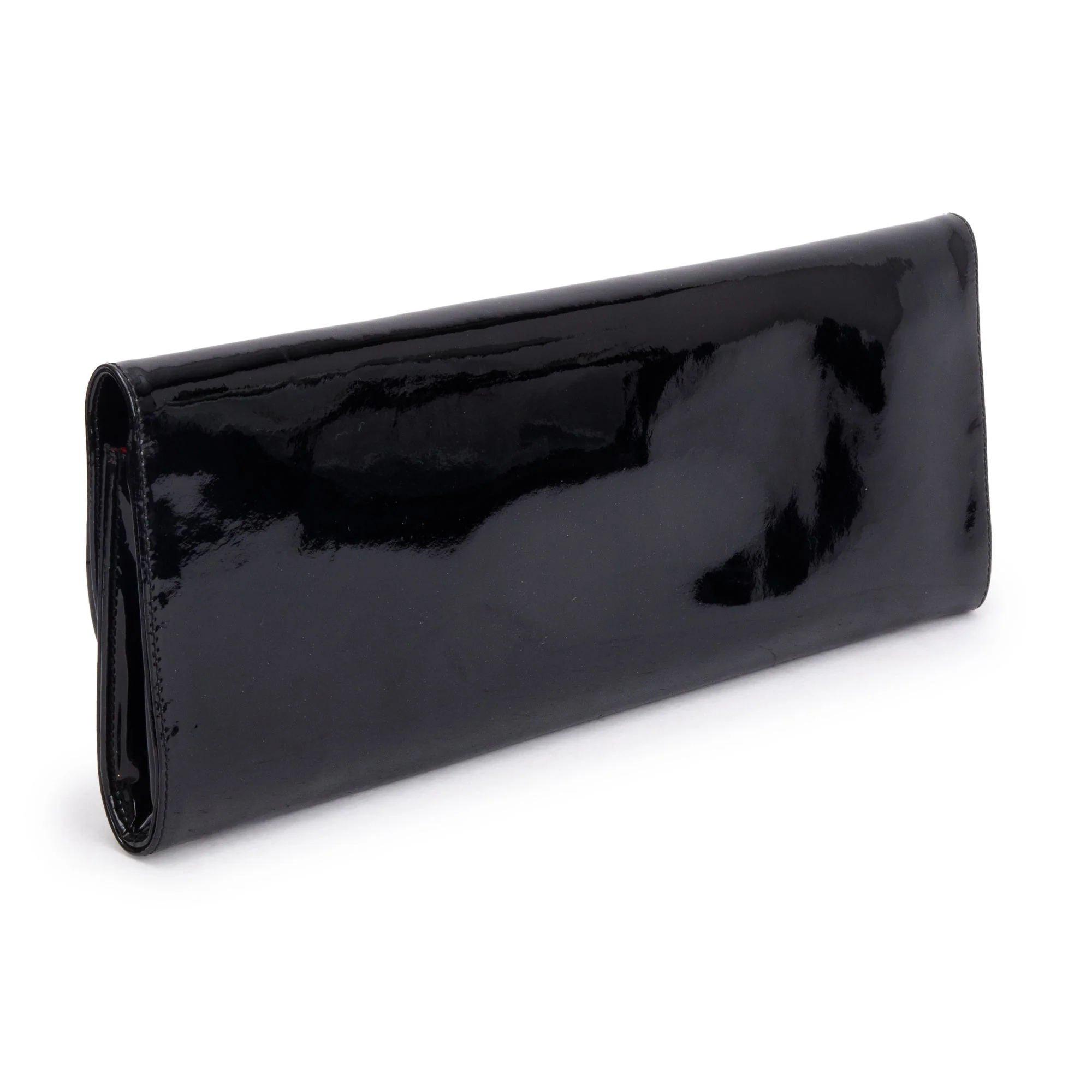 Christian Louboutin Black Patent Leather Pigalle Clutch - Image 4