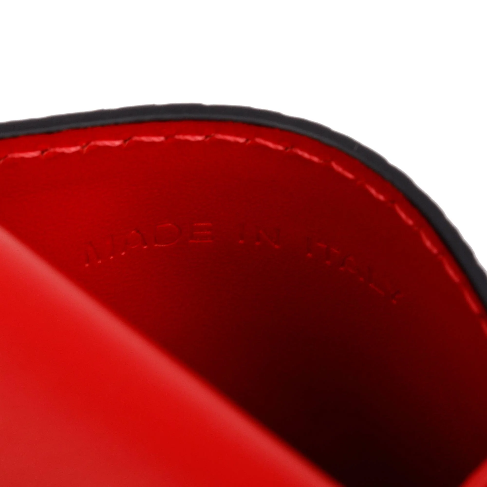 Christian Louboutin Black/Red Leather Multi M Carlos Card Holder - Image 6