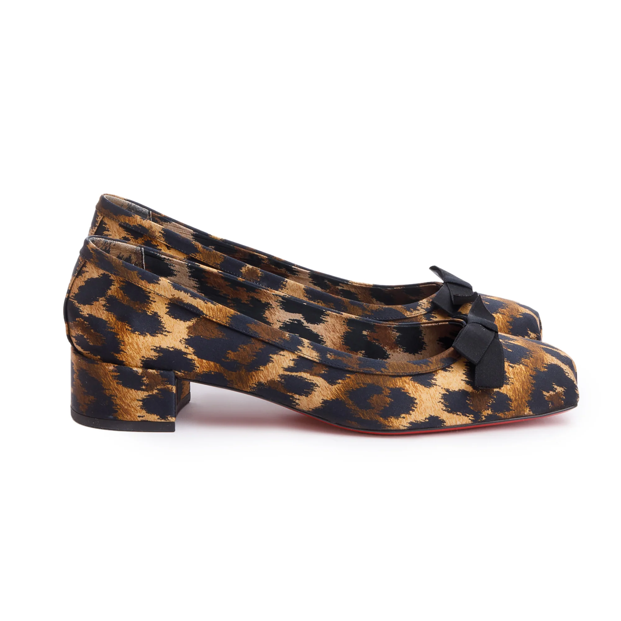 Christian Louboutin Brown Leopard Print Mamaflirt 30 Flat Shoes, Size 41.5 w/ Box - Image 3