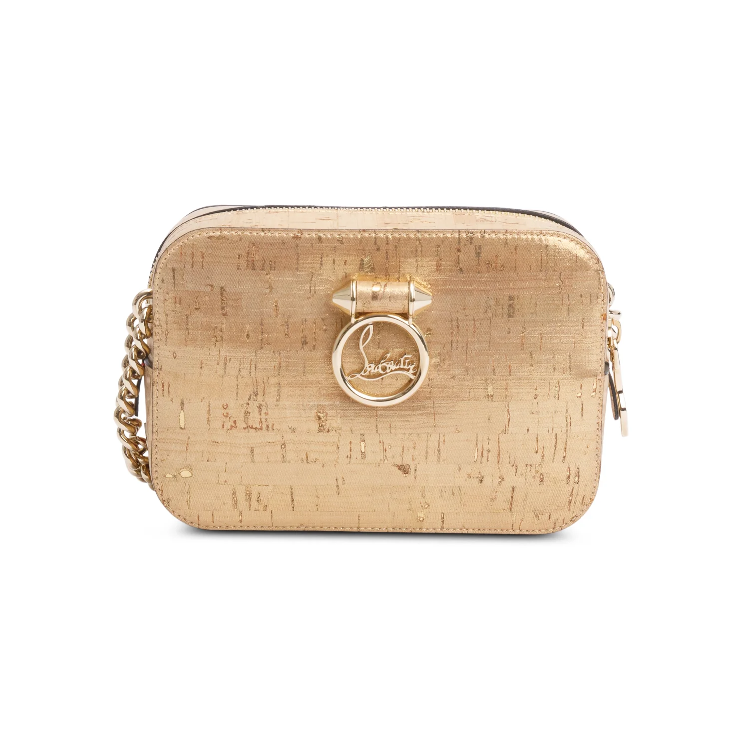 Christian Louboutin Metallic Cork Rubylou Mini Liege Crossbody Bag - Image 3