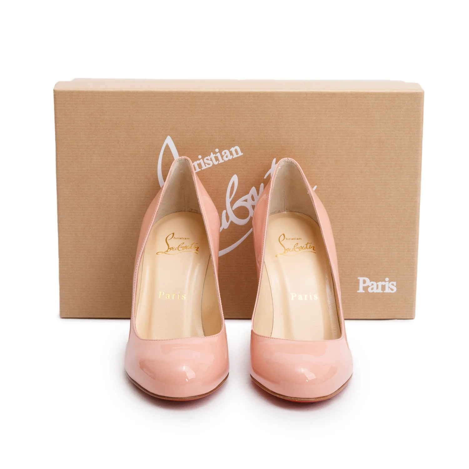 Christian Louboutin Pink Patent Leather Fifille 85 Pumps, Size 35 w/ Box & Receipt - Image 2