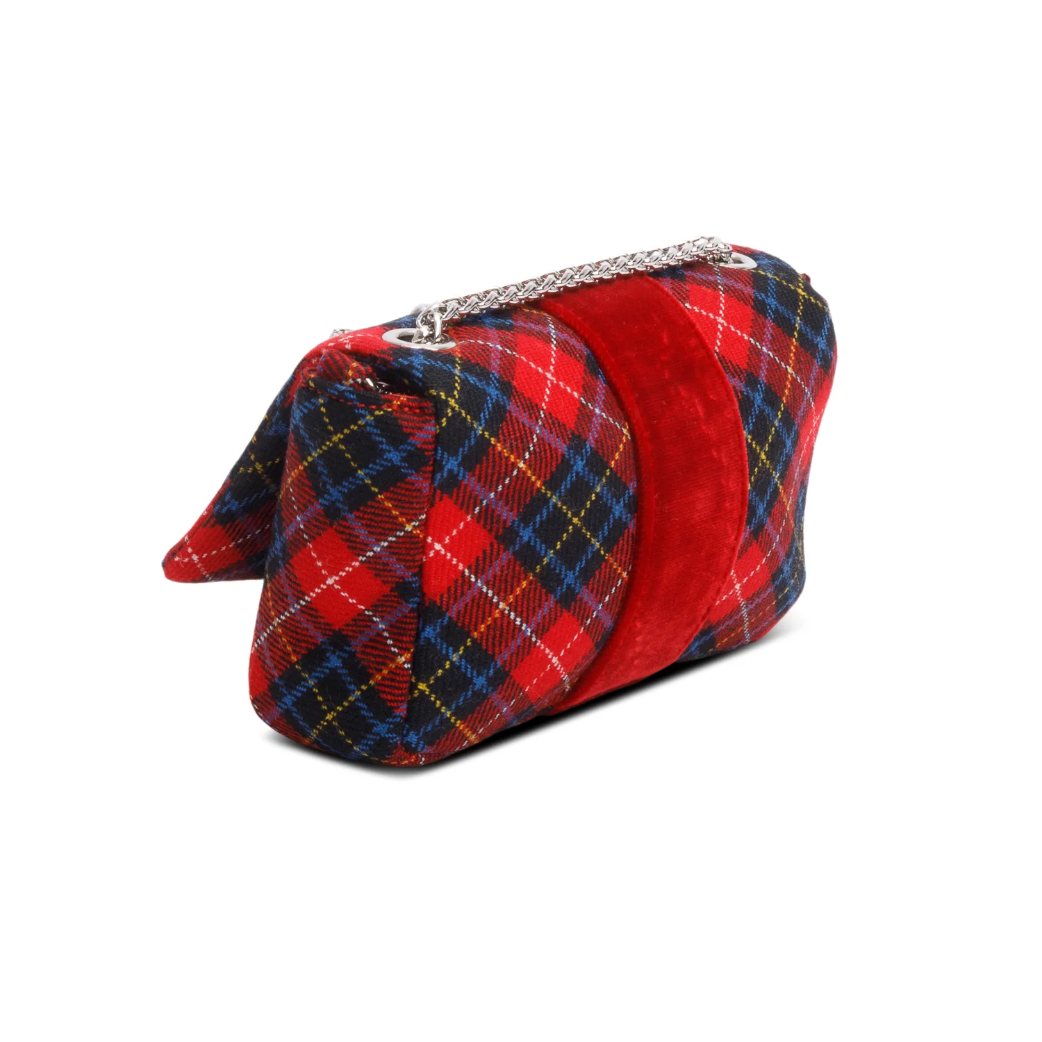 Christian Louboutin Plaid Wool Sweet Charity Crossbody Bag - Image 6