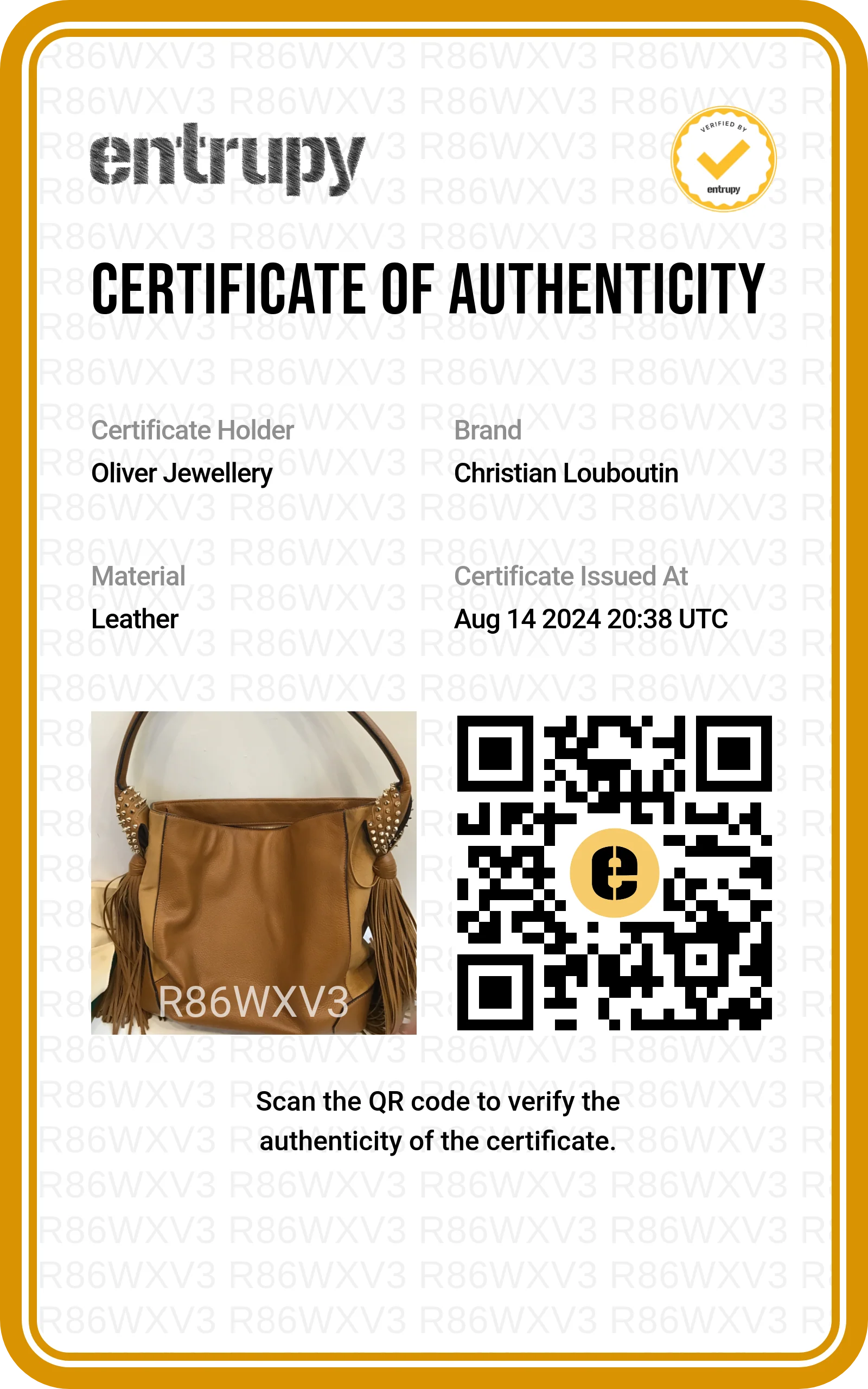 Christian Louboutin Tan Calf Leather Spike Tassel Hobo Bag - Image 8