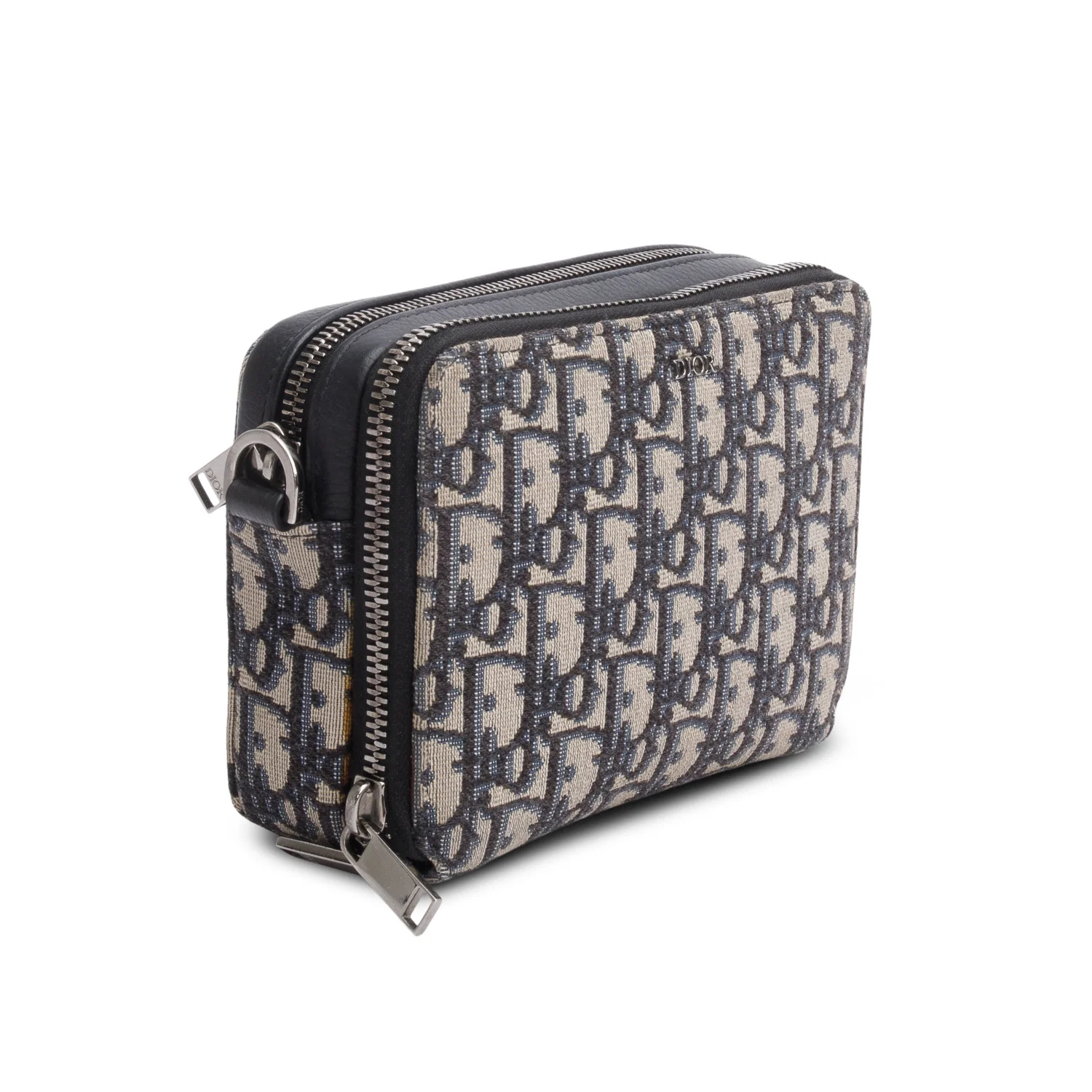 Christion Dior 2020 Oblique Jacquard Zipped Pouch Crossbody w/ Box & Strap - Image 5